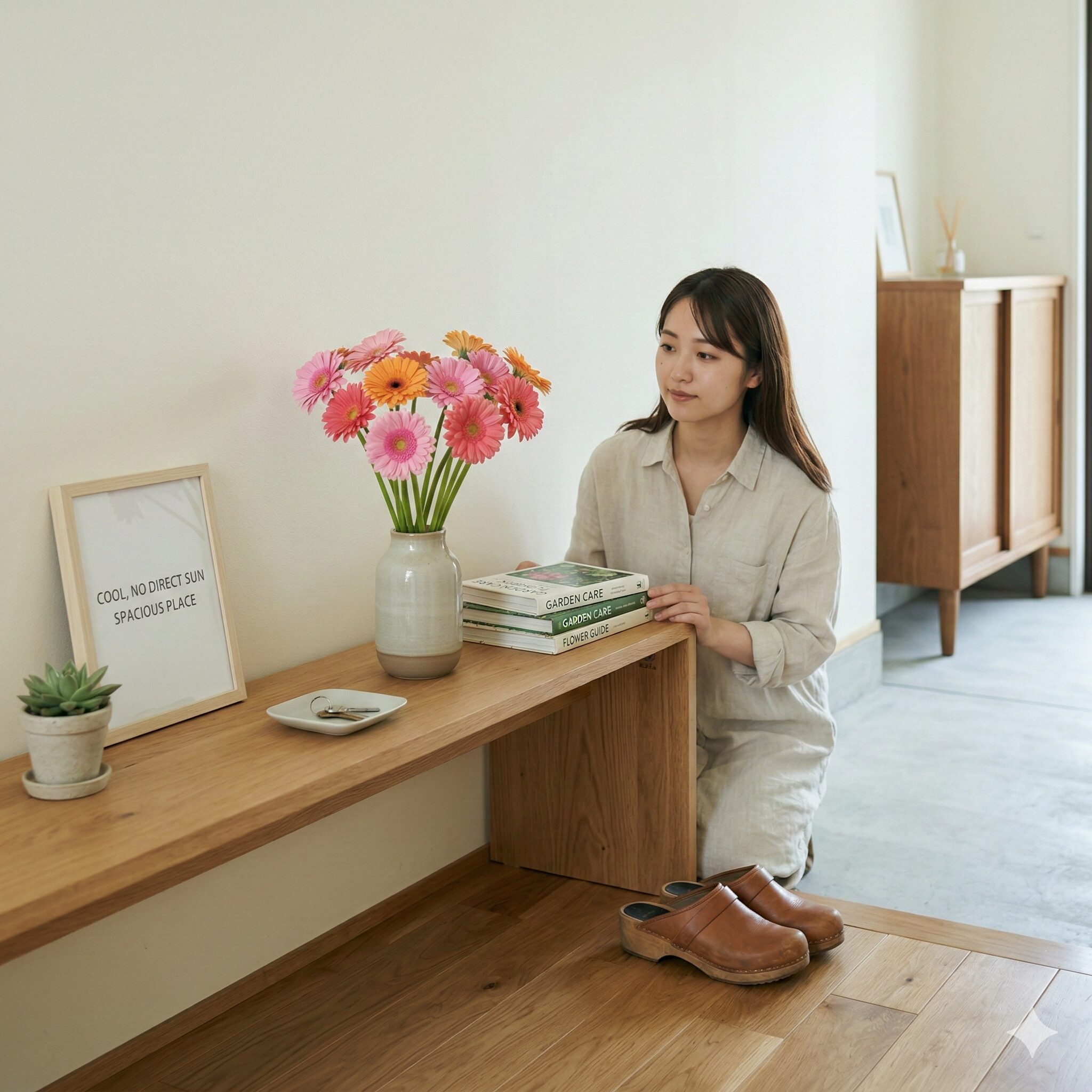 ガーベラ 切り花 日持ち10　ガーベラをエチレンガスや高温から守り長持ちさせるための最適な置き場所