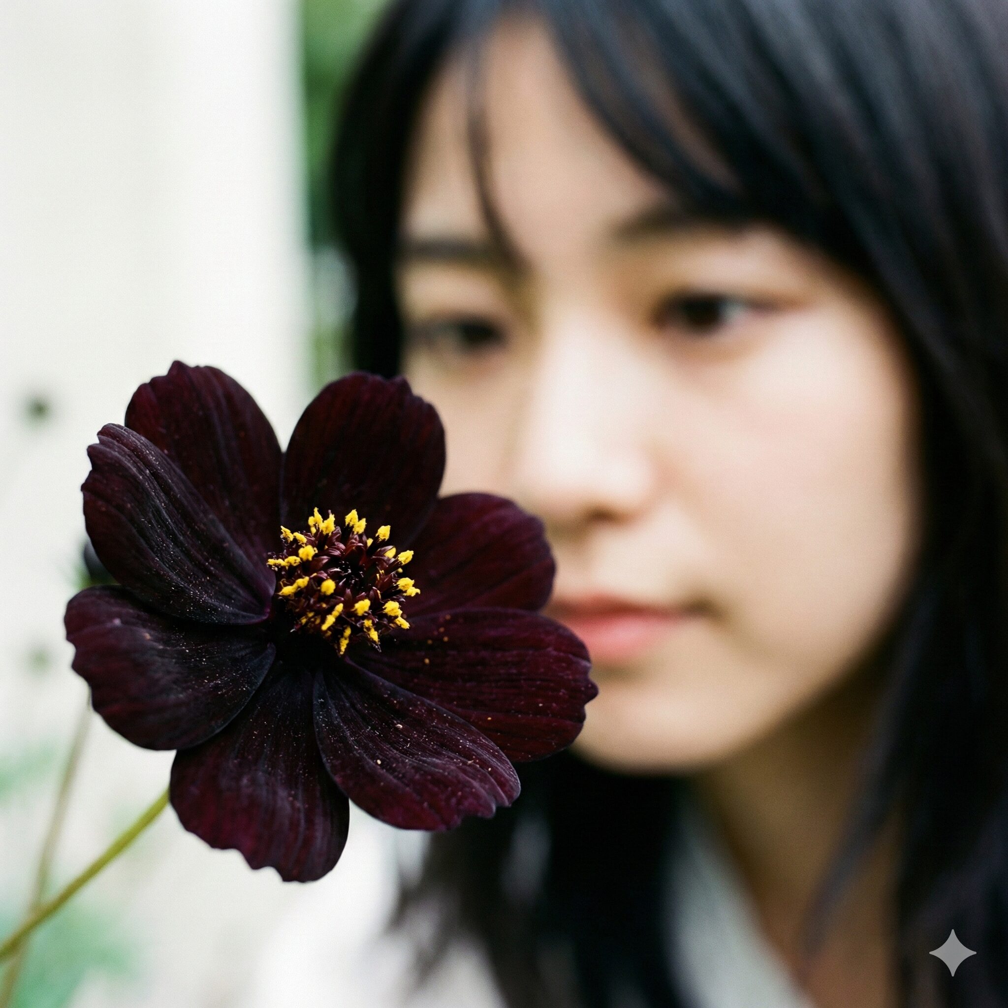 コスモス 育て方 多年草3　チョコレートコスモスの花びらの質感を捉えたマクロ写真
