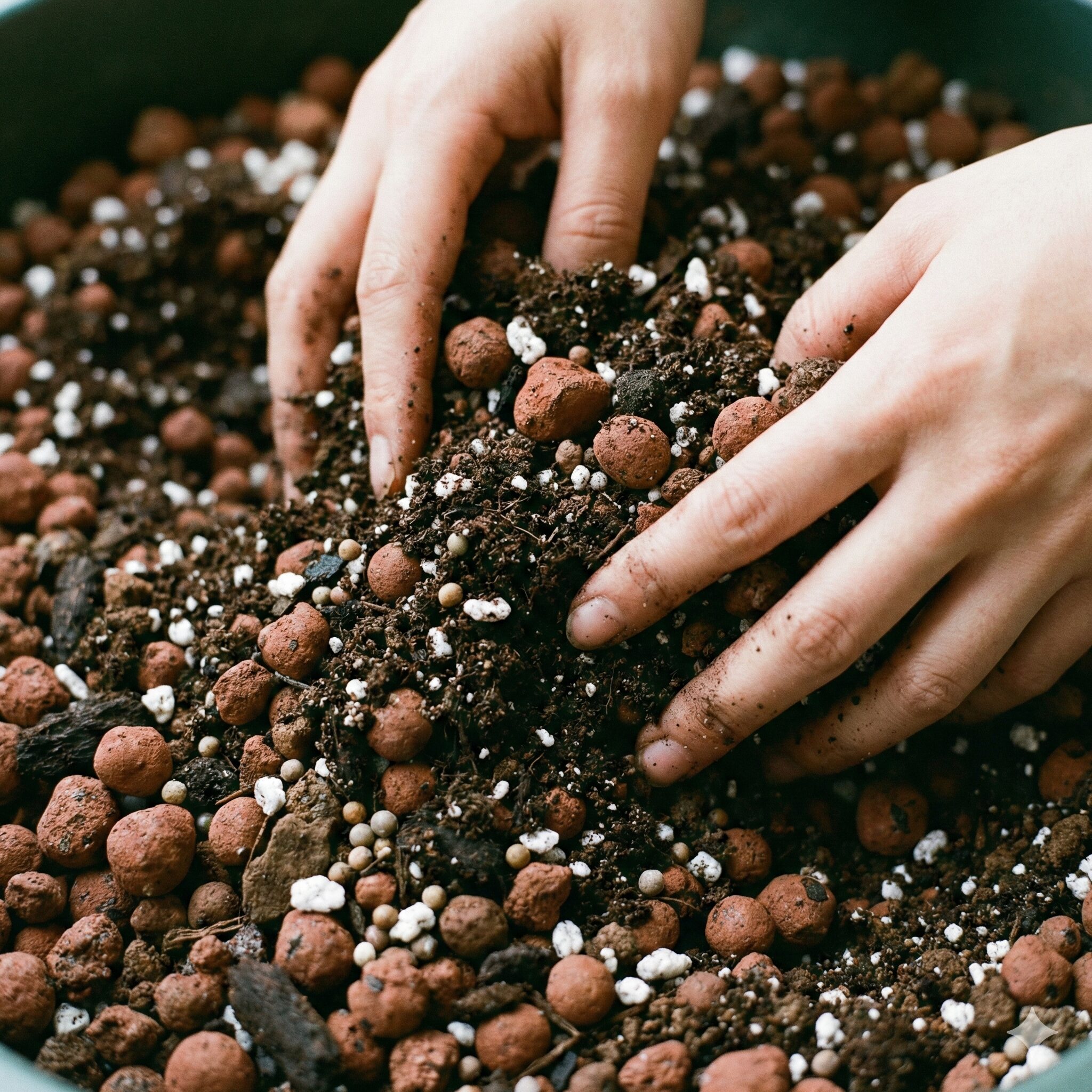 パンジー苗 植え方3 パンジーの成長を支える赤玉土や腐葉土を配合した栄養たっぷりの培養土