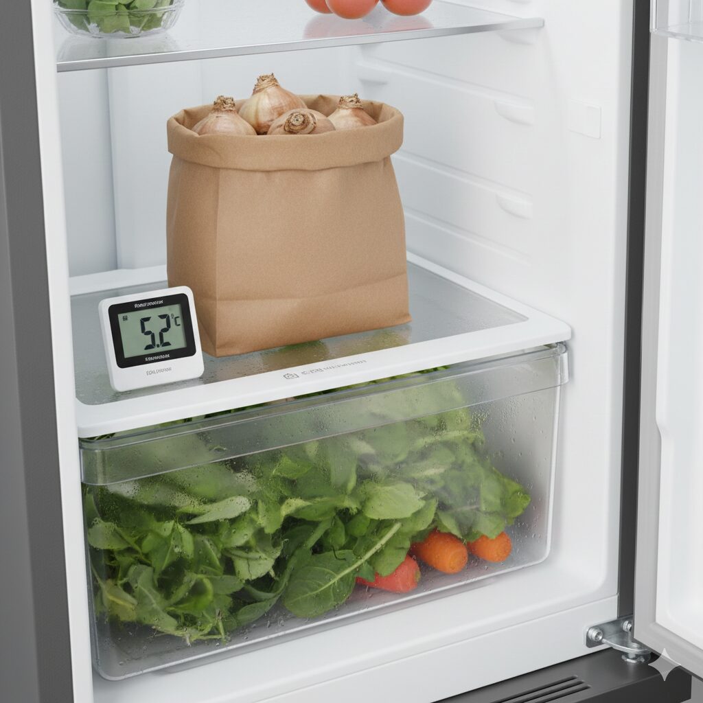 ヒヤシンス 植える時期8 冷蔵庫の野菜室で茶封筒に入れて人工春化(冷蔵処理)を行うヒヤシンスの球根