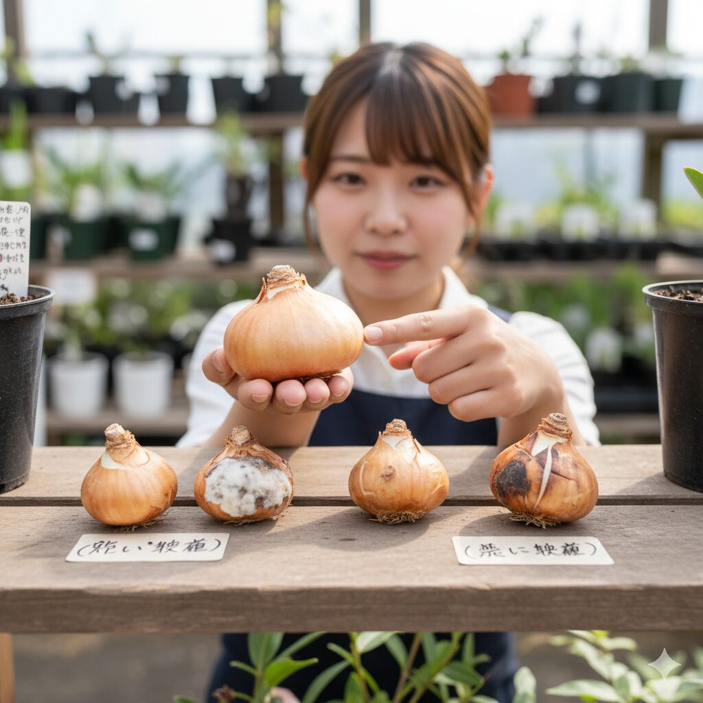 ヒヤシンス水栽培 容器 手作り7 水栽培を成功させるための元気なヒヤシンス球根の選び方と比較。