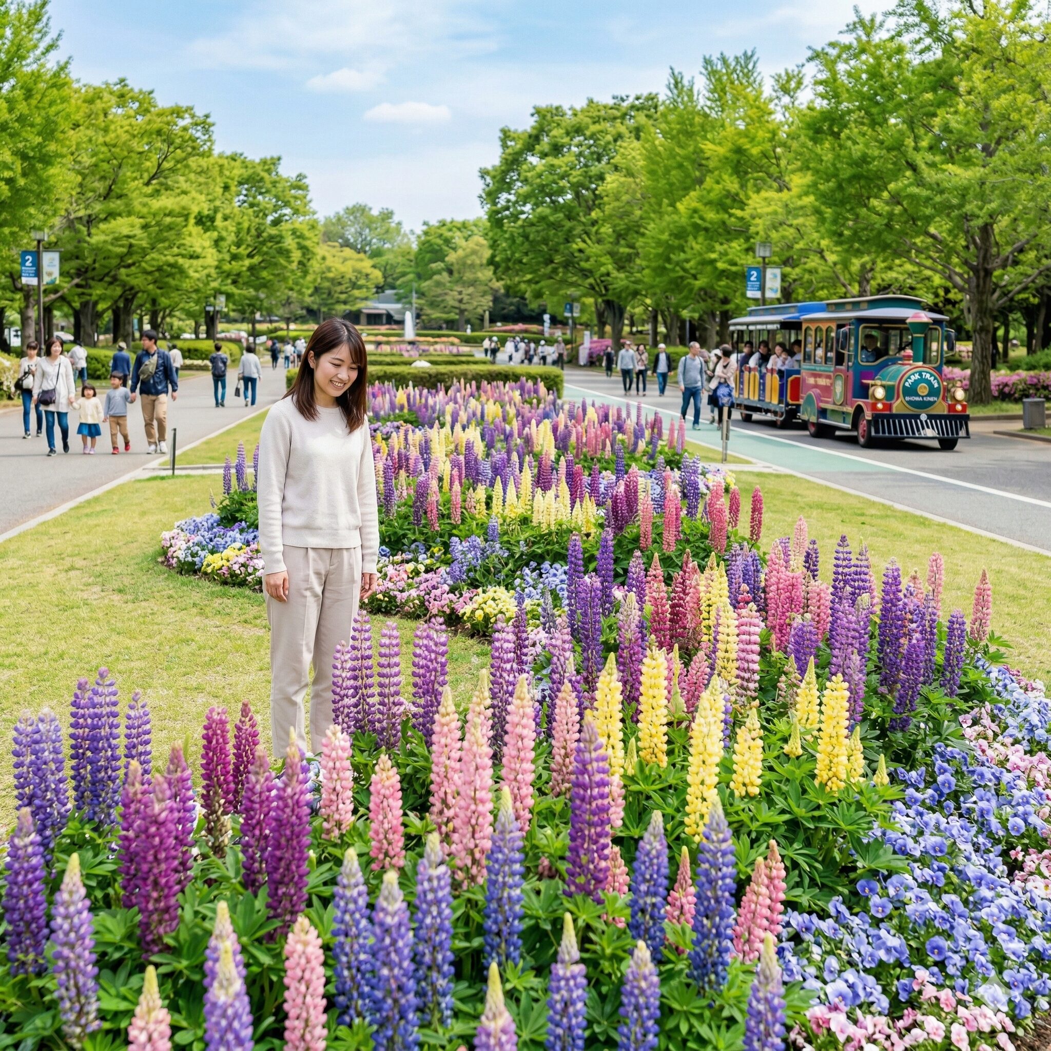 ルピナス 名所 関東7 東京都立川市の国営昭和記念公園で、都会のオアシスらしい美しさとアクセスの良さを感じさせるルピナス花壇