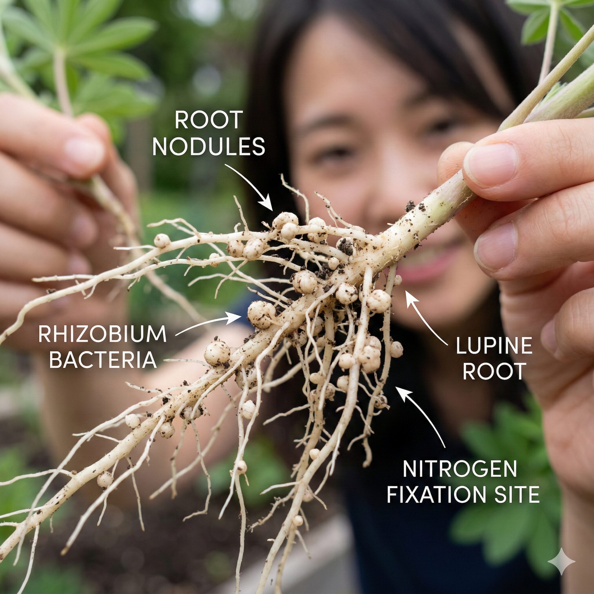 ルピナス 枯れる原因5 窒素固定を行いルピナスの成長を助ける健康的な根粒菌