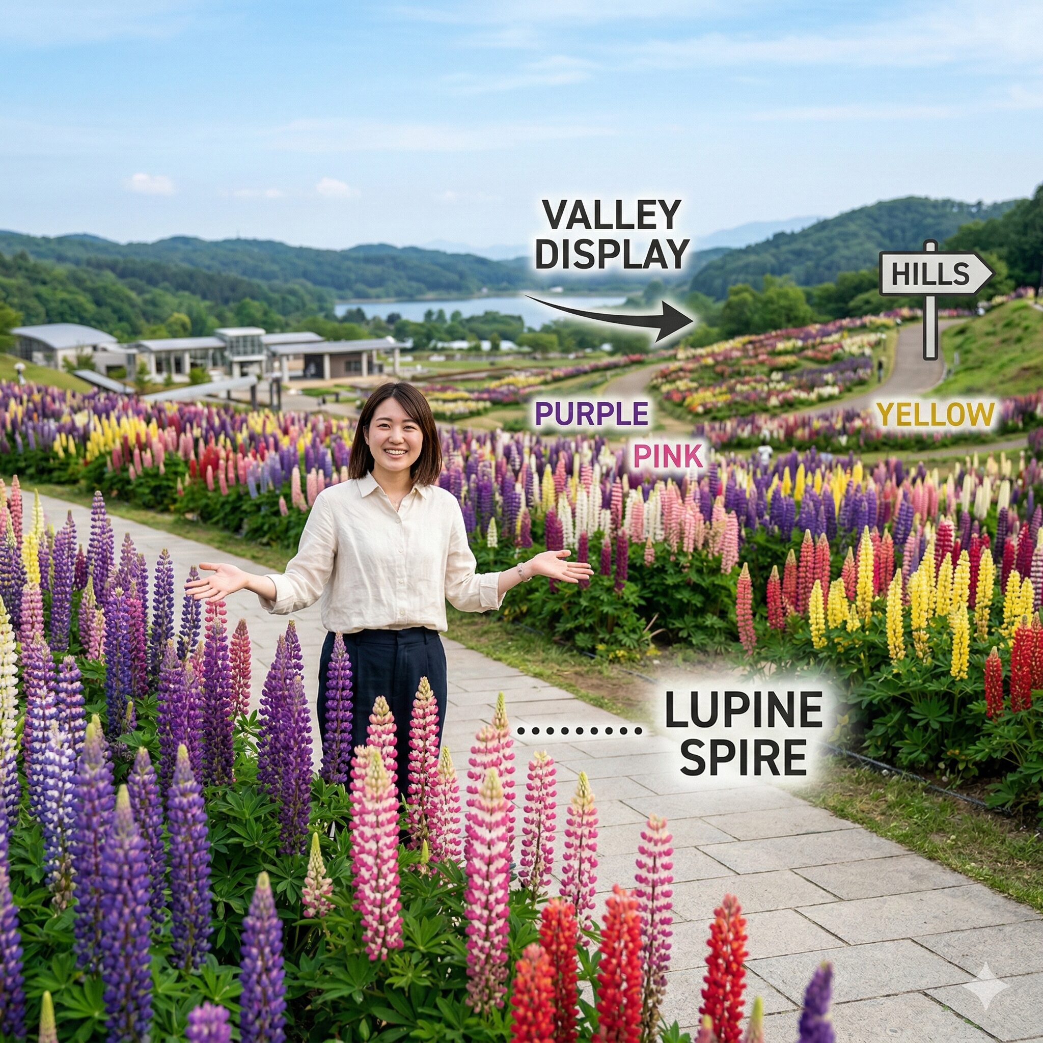 ルピナス開花時期3 5月の連休時期に本州の公園で満開となった豪華なラッセルルピナス