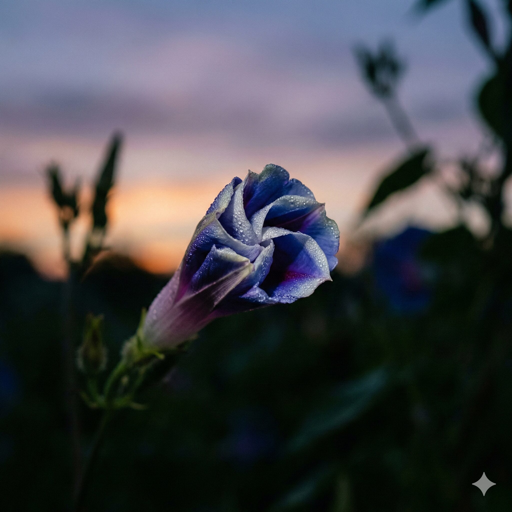 朝顔 何月6　早朝にゆっくりと開花し始める朝顔のつぼみ。短日反応による開花のメカニズム。