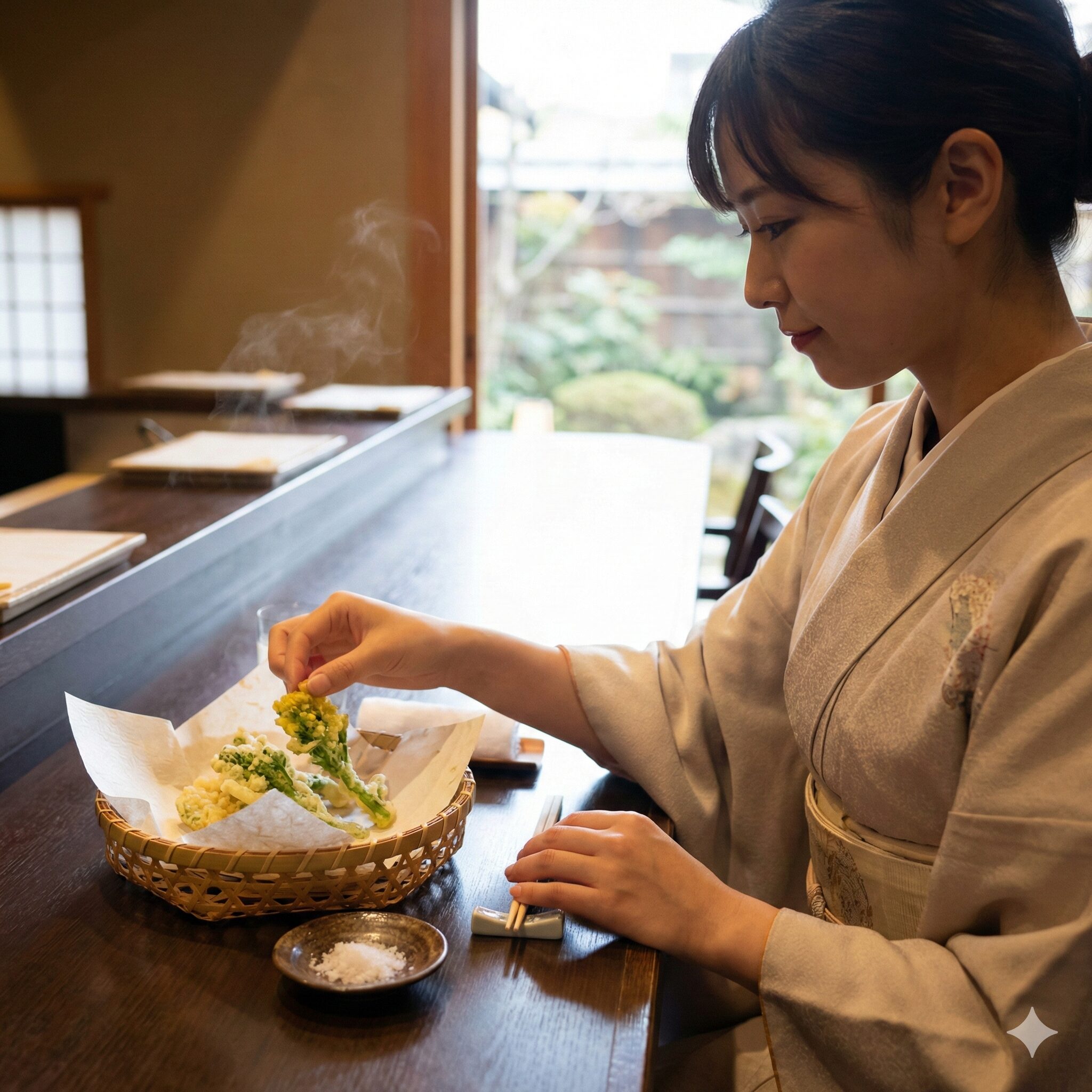 菜の花 花食べれる10　苦味がアクセントとなり食欲をそそる菜の花のサクサク天ぷら
