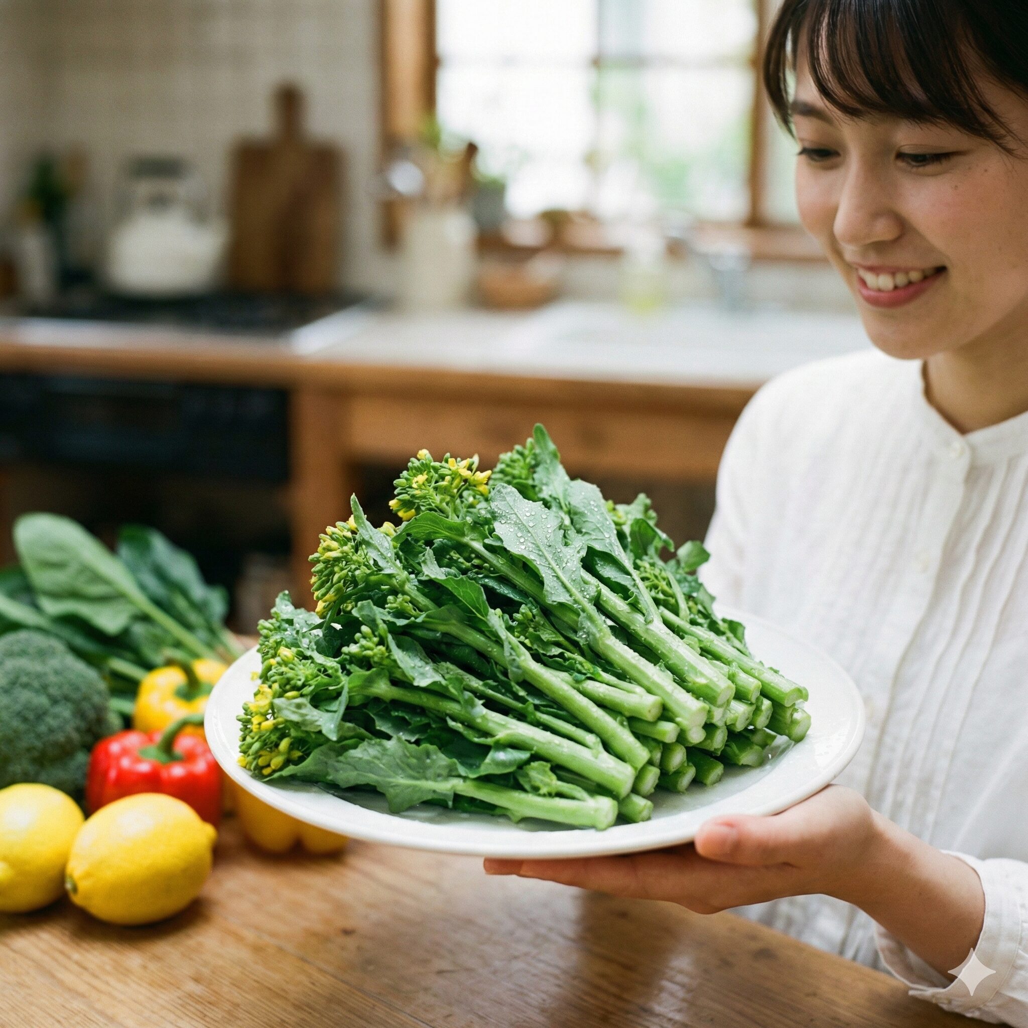 菜の花 花食べれる4　ビタミンCなどの栄養が豊富な緑黄色野菜としての新鮮な菜の花
