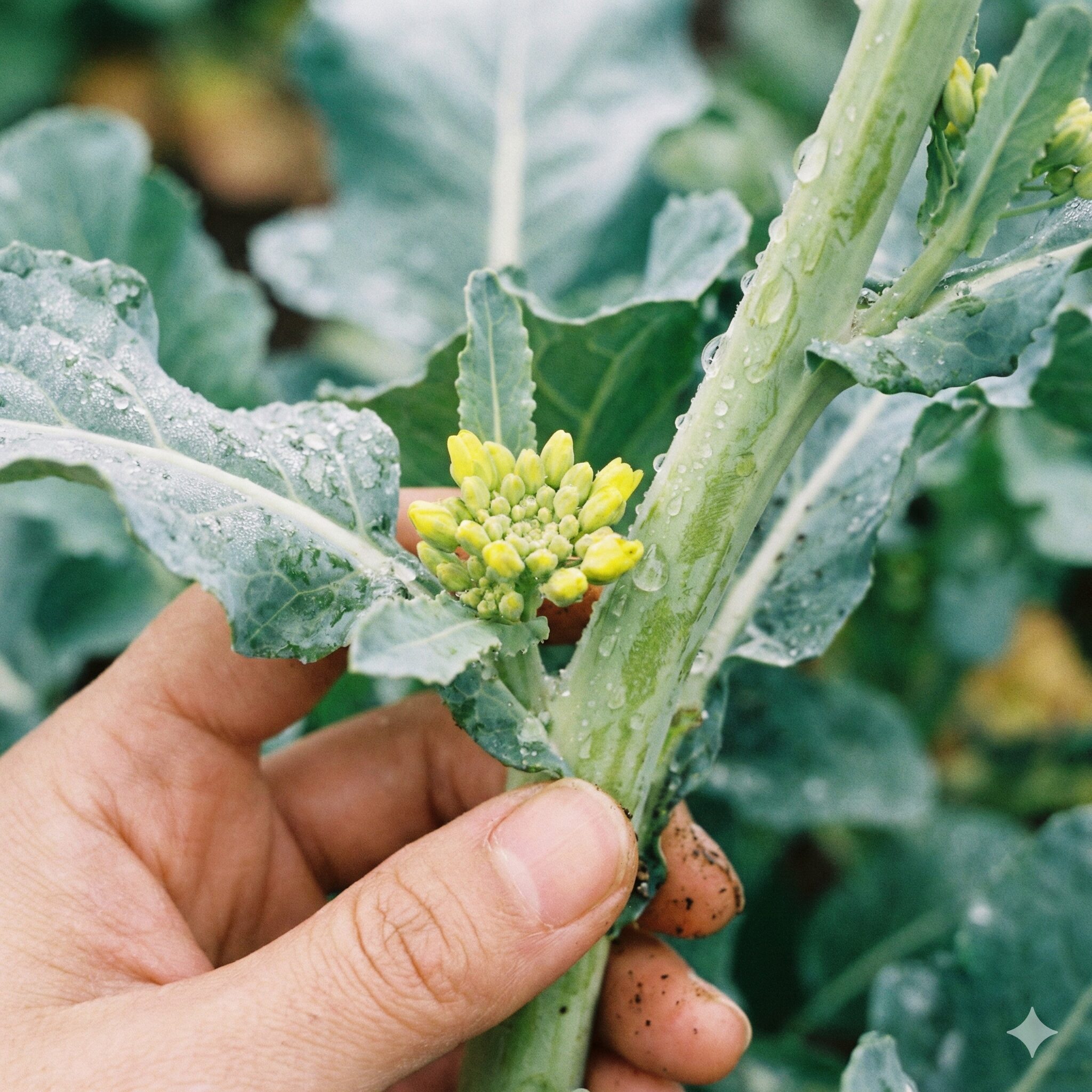 菜の花に似た野菜4 太い茎とみずみずしい蕾が特徴的な東京都西多摩地方の伝統野菜のらぼう菜