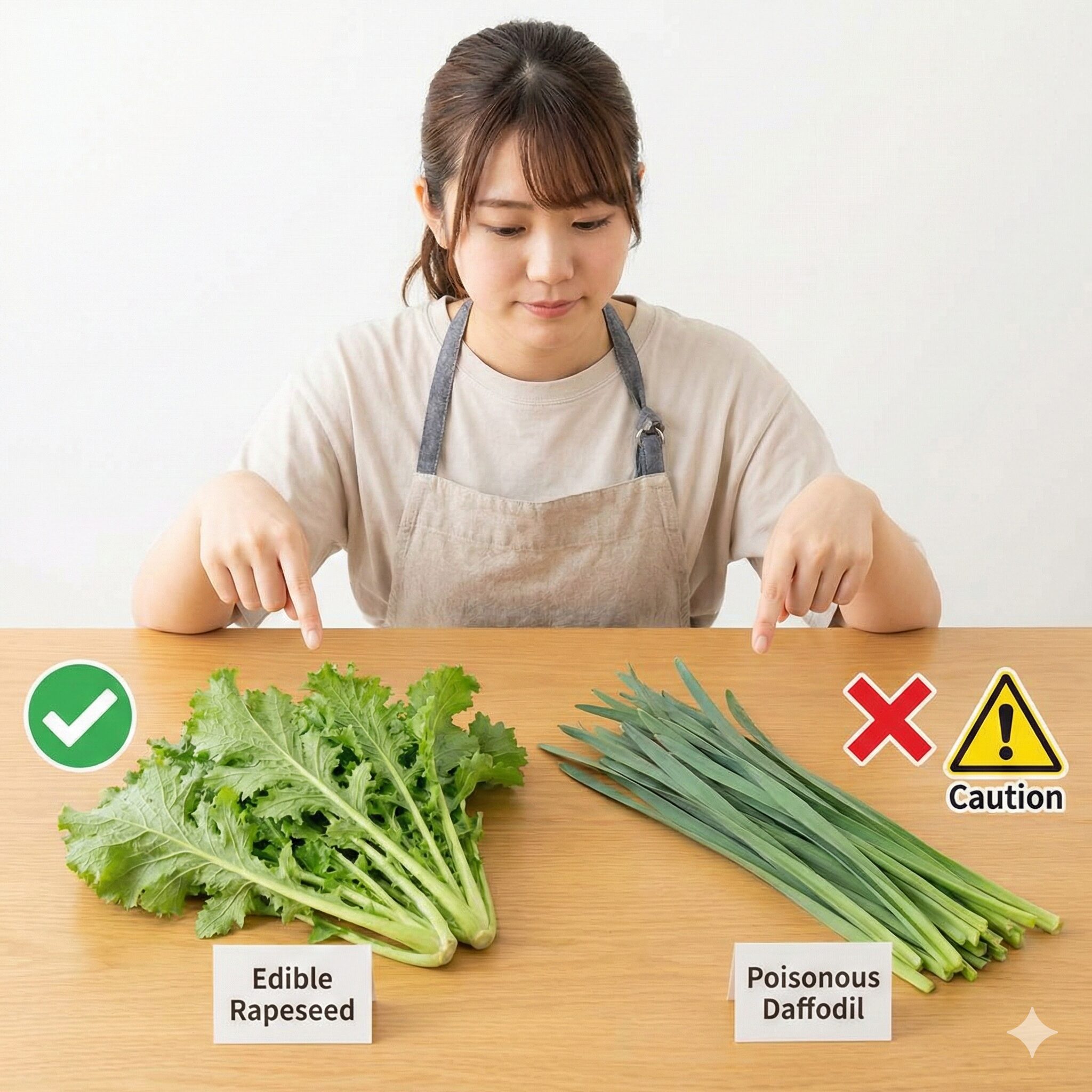 菜の花に似た野菜8 間違えやすい有毒植物スイセンの葉と食用菜の花の葉の見分け方