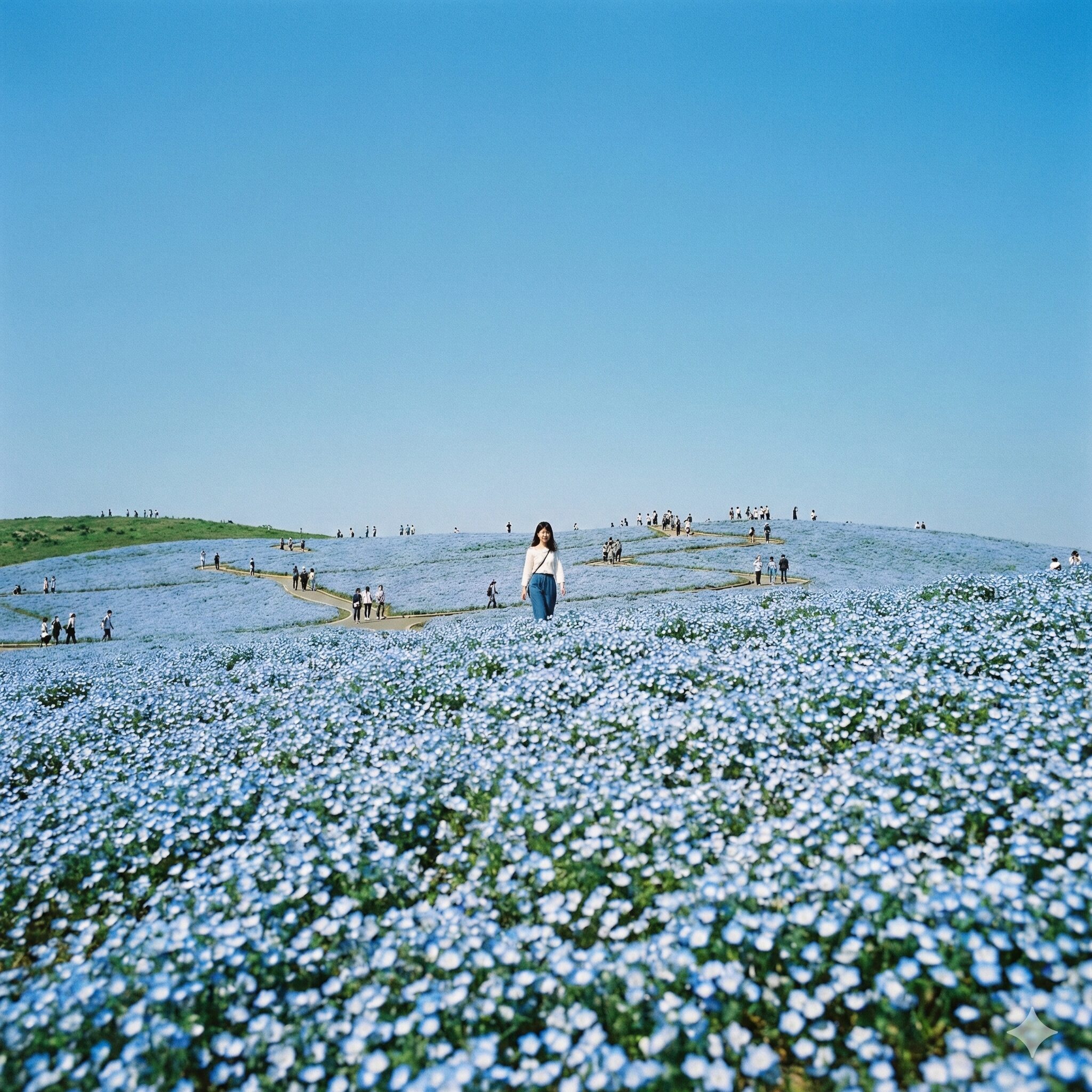 蒼月草 ネモフィラ 違い10 茨城県国営ひたち海浜公園の丘一面に咲き誇る530万本のネモフィラが作る青い絶景