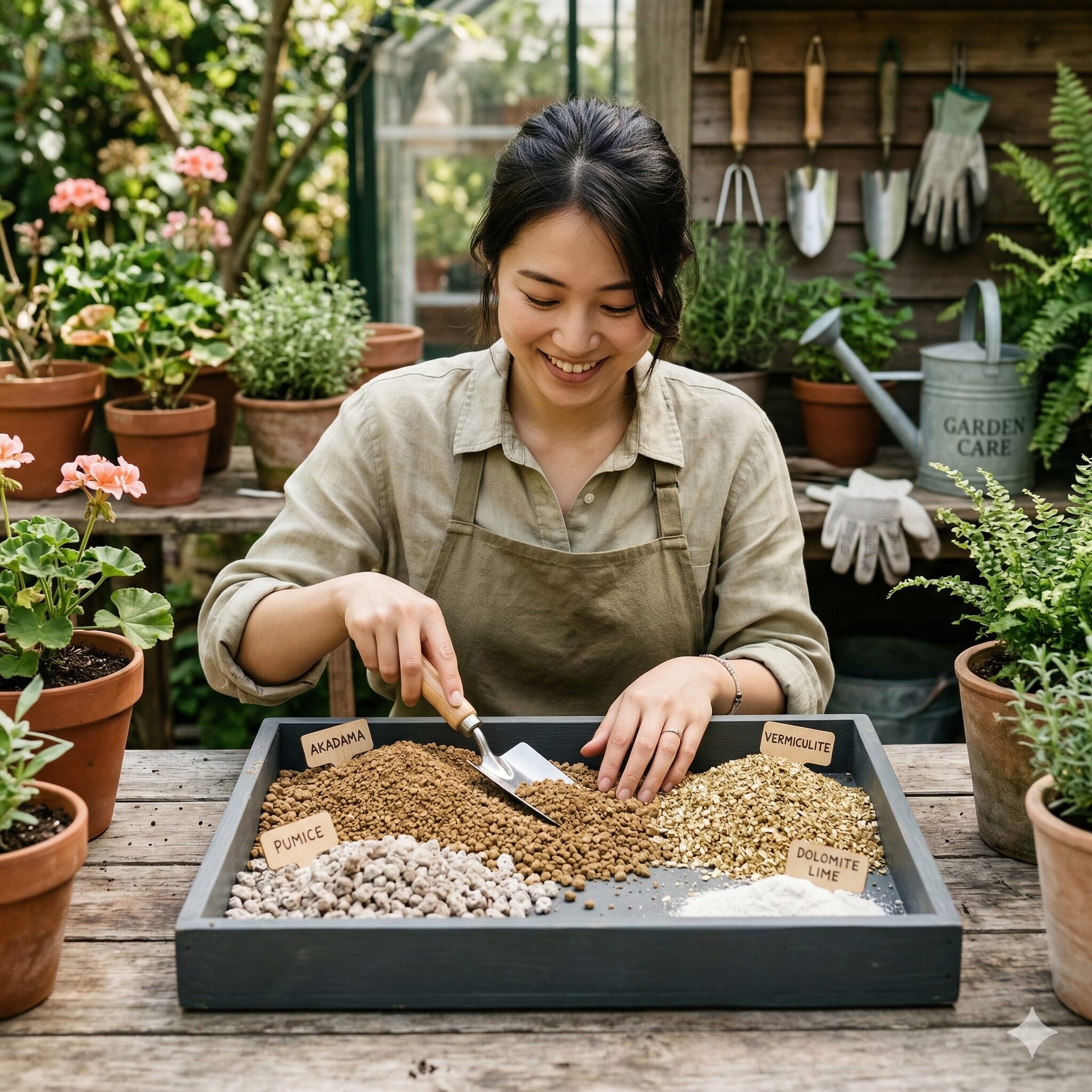 アリウム 種から育てる4　アリウムの種まきに最適な赤玉土やバーミキュライトなどのブレンド用土の材料