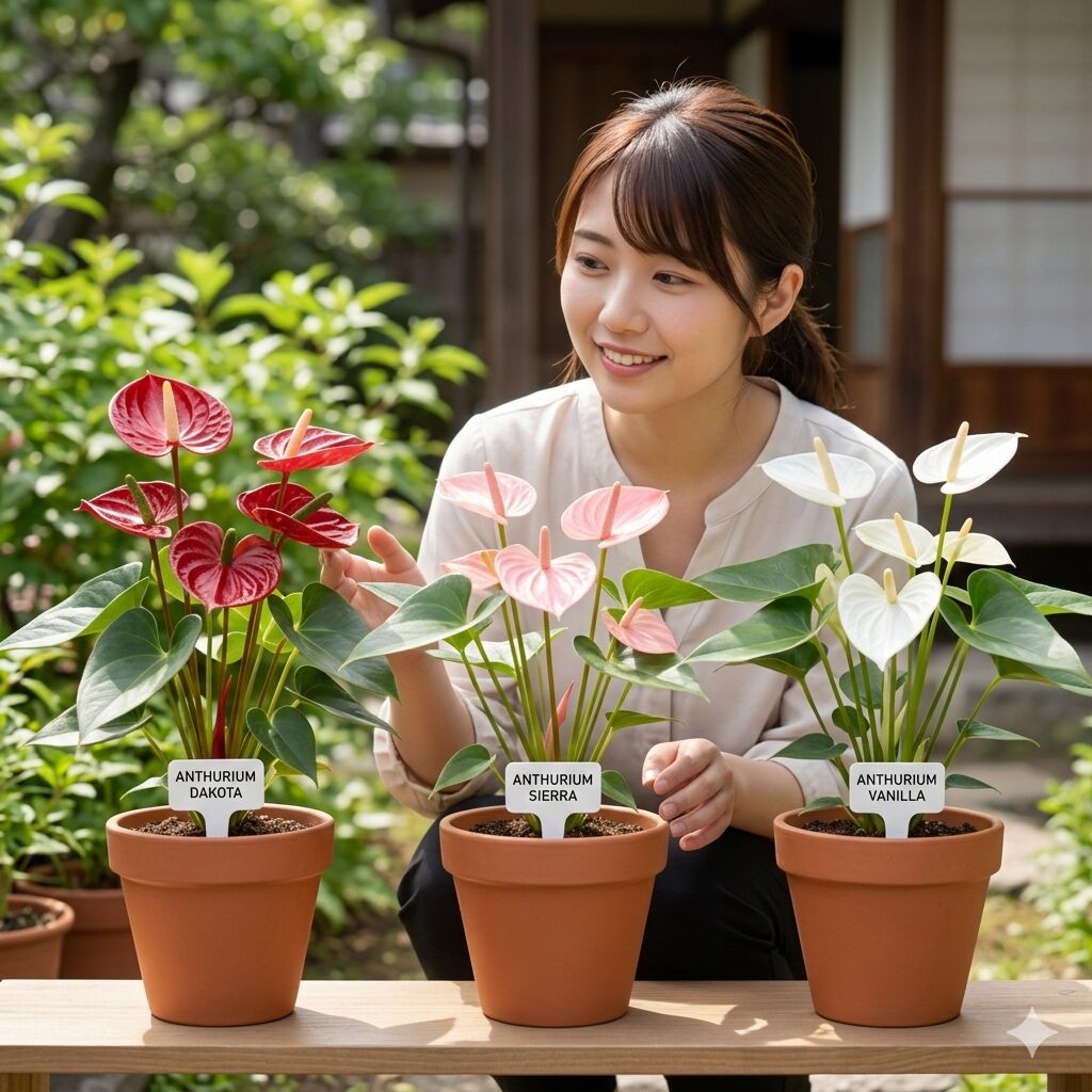 アンスリウム 寿命9　ギフトに人気のある赤・ピンク・白のアンスリウムの品種比較