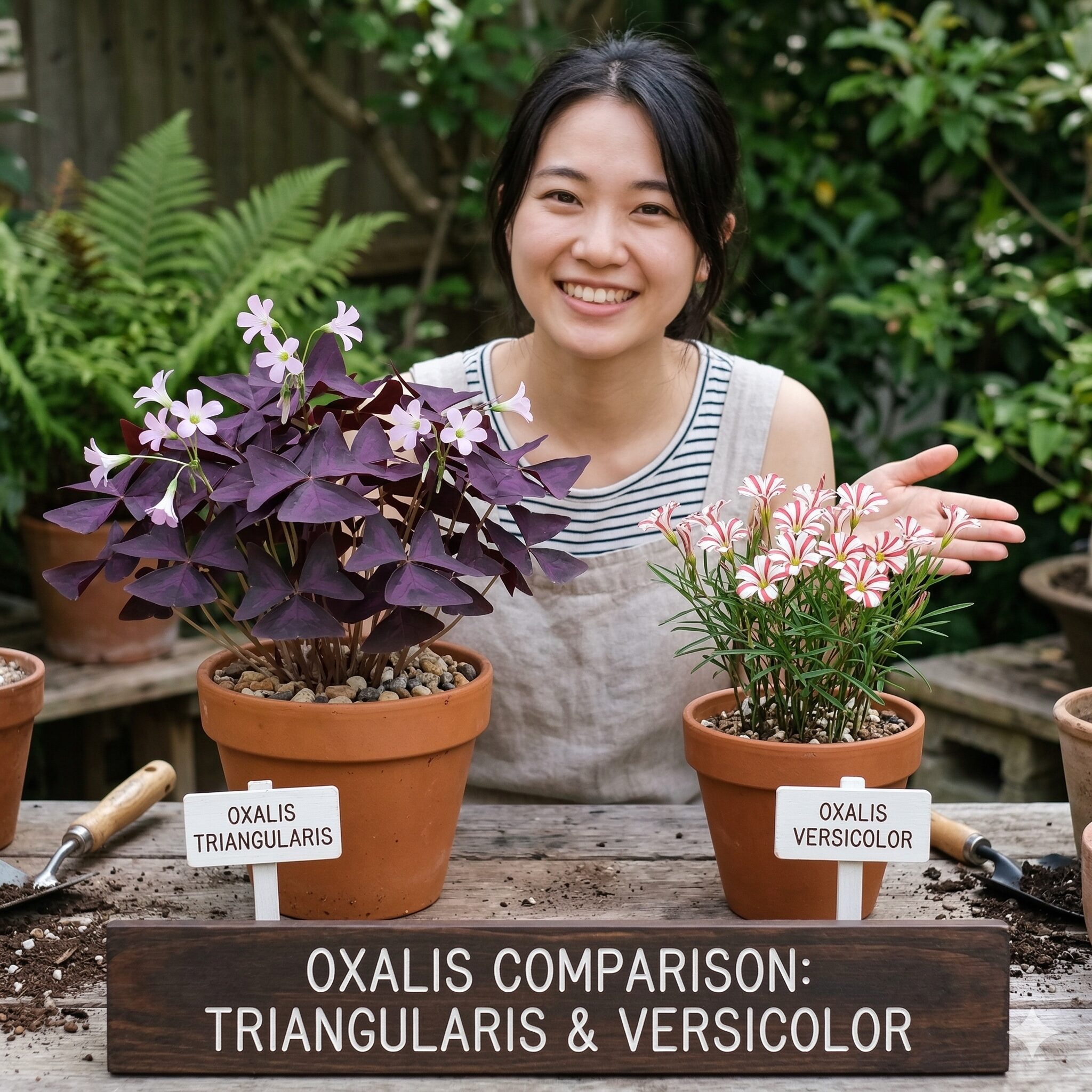 オキザリス 花 が 終わっ たら　春植え種のトリアングラリスと秋植え種のバーシカラーの比較