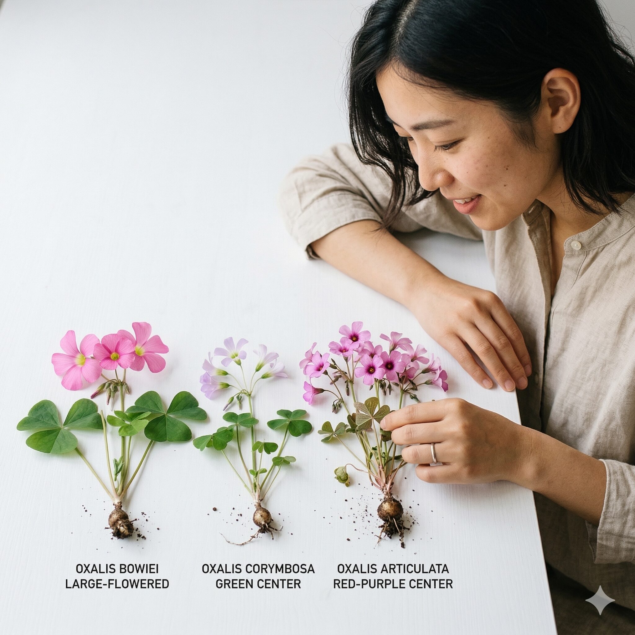 オキザリスとカタバミの違い5　混同しやすいハナカタバミ・ムラサキカタバミ・イモカタバミの比較