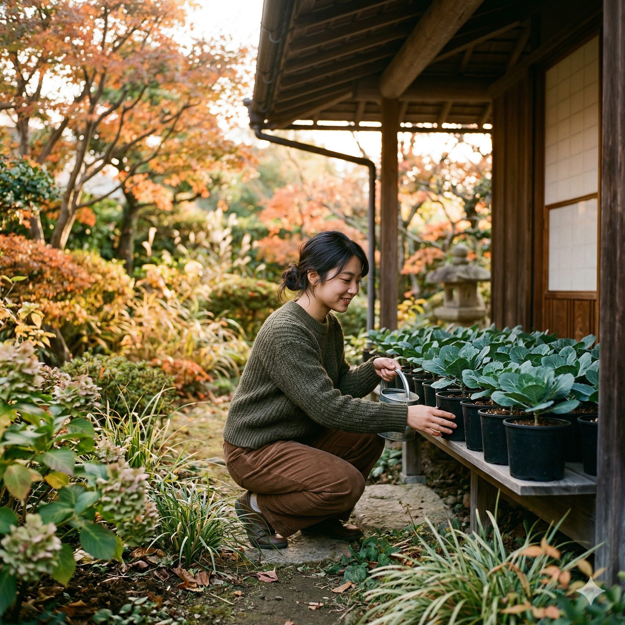 キング フィッシャー デージー 種まき 時期3　秋まきでロゼット状にがっしりと成長した健康的な苗