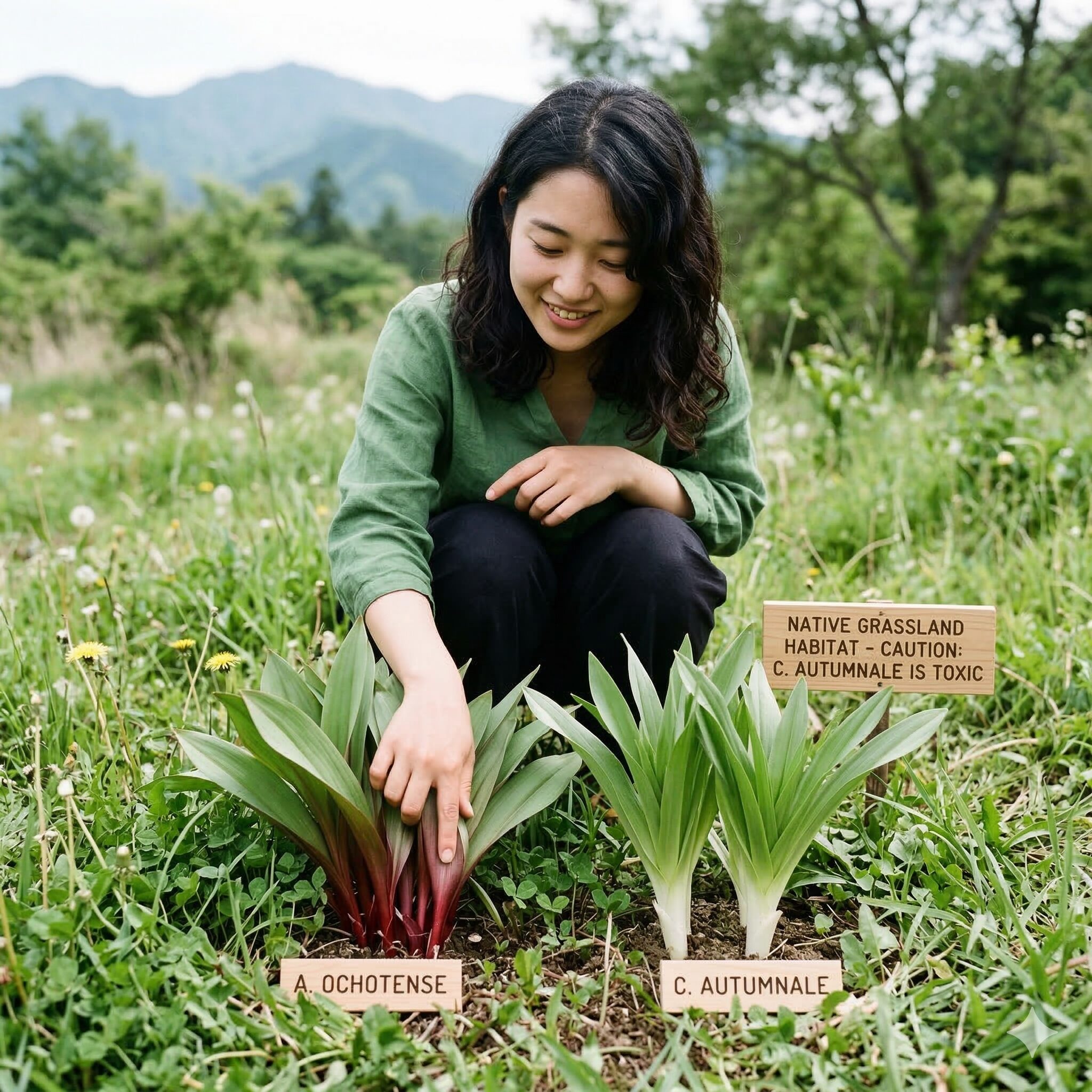 クロッカス 毒性8　ギョウジャニンニクと間違いやすいイヌサフランの若葉