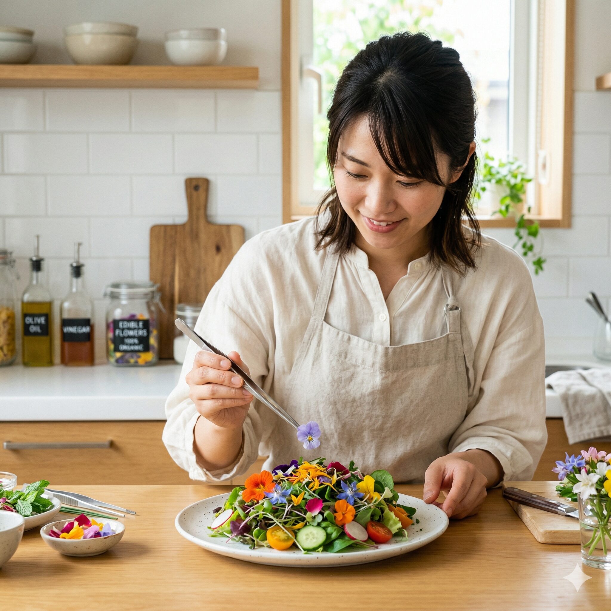 サルビア 蜜 毒9 安全に食べられるエディブルフラワーのサラダ