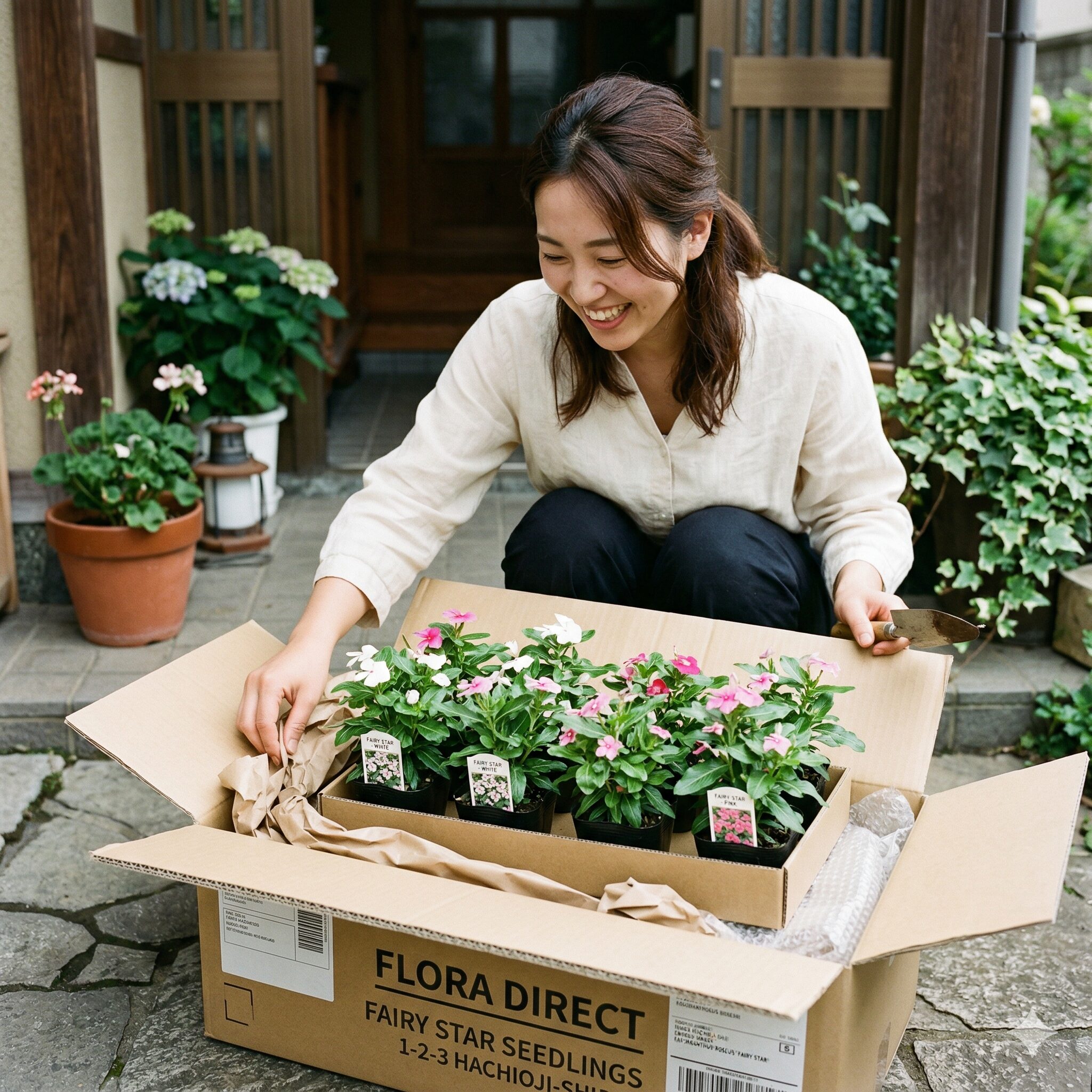 フェアリースター 値段2 楽天などの通販から丁寧に梱包されて届いたフェアリースターの苗セット