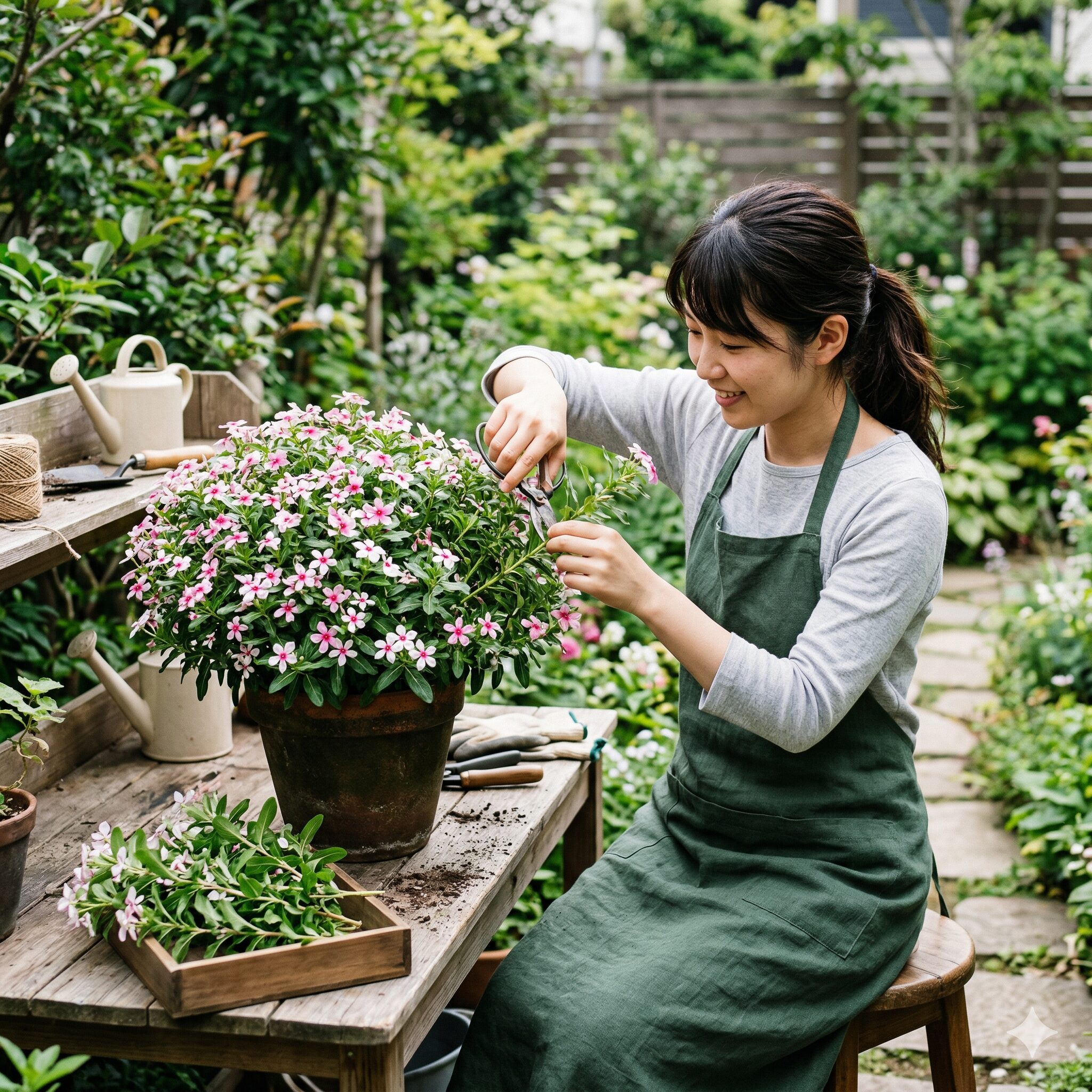 フェアリースター 値段9 秋に再び満開にするためのフェアリースターの切り戻し剪定作業