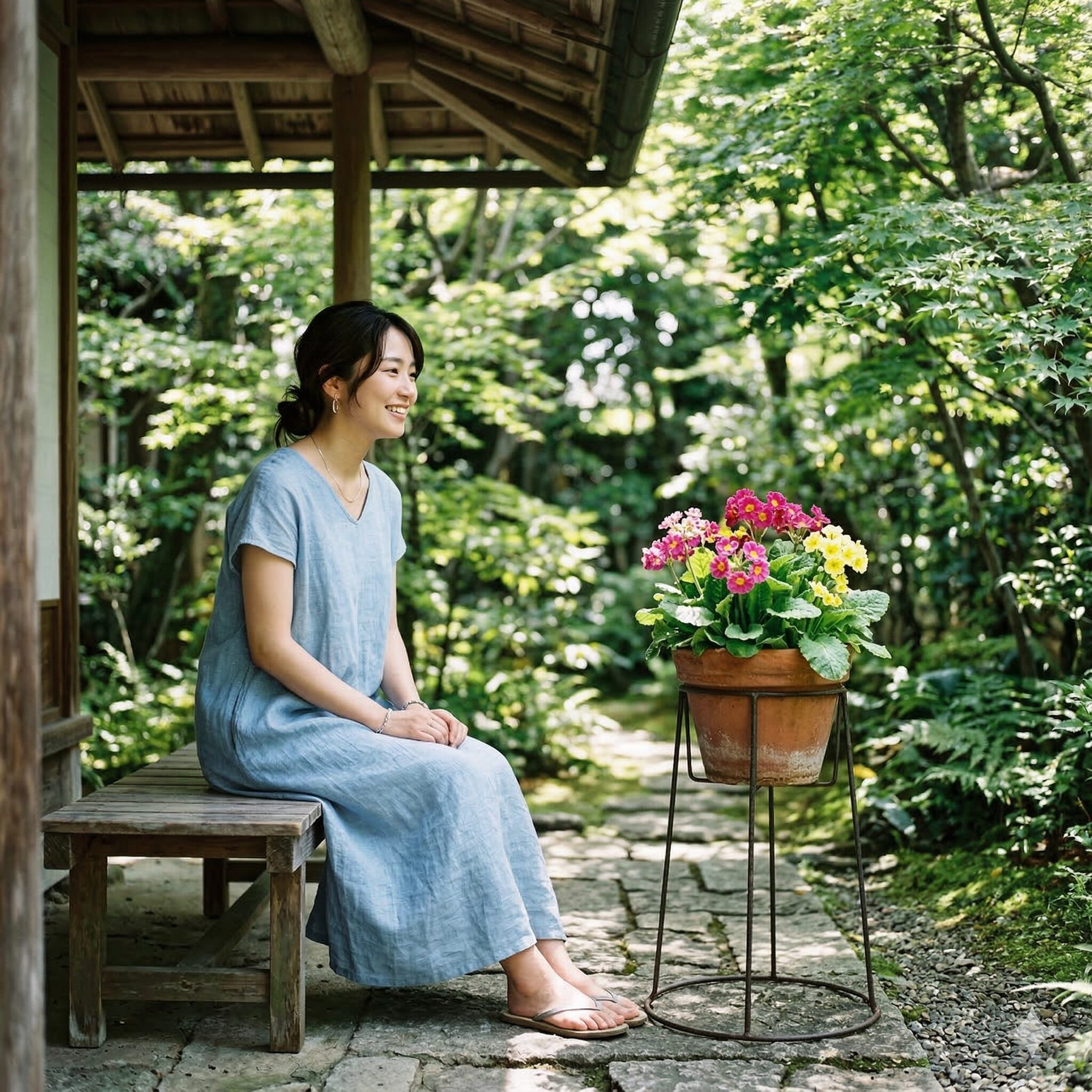 プリムラ ジュリアン 花が終わったら7 夏越しのための理想的な置き場所である風通しの良い明るい日陰