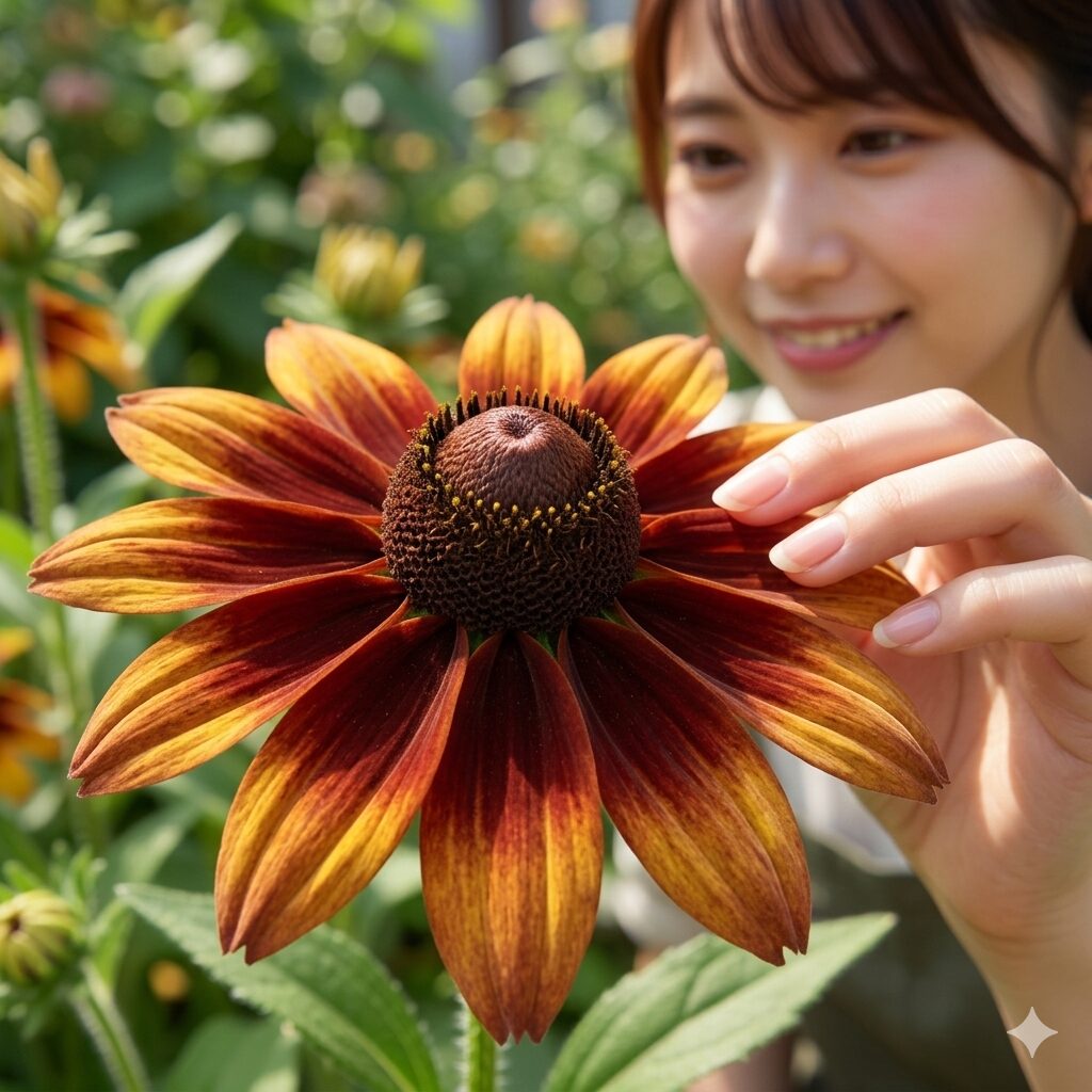 マリーゴールドに似た花6　シックなグラデーションが美しいルドベキア・カプチーノの花