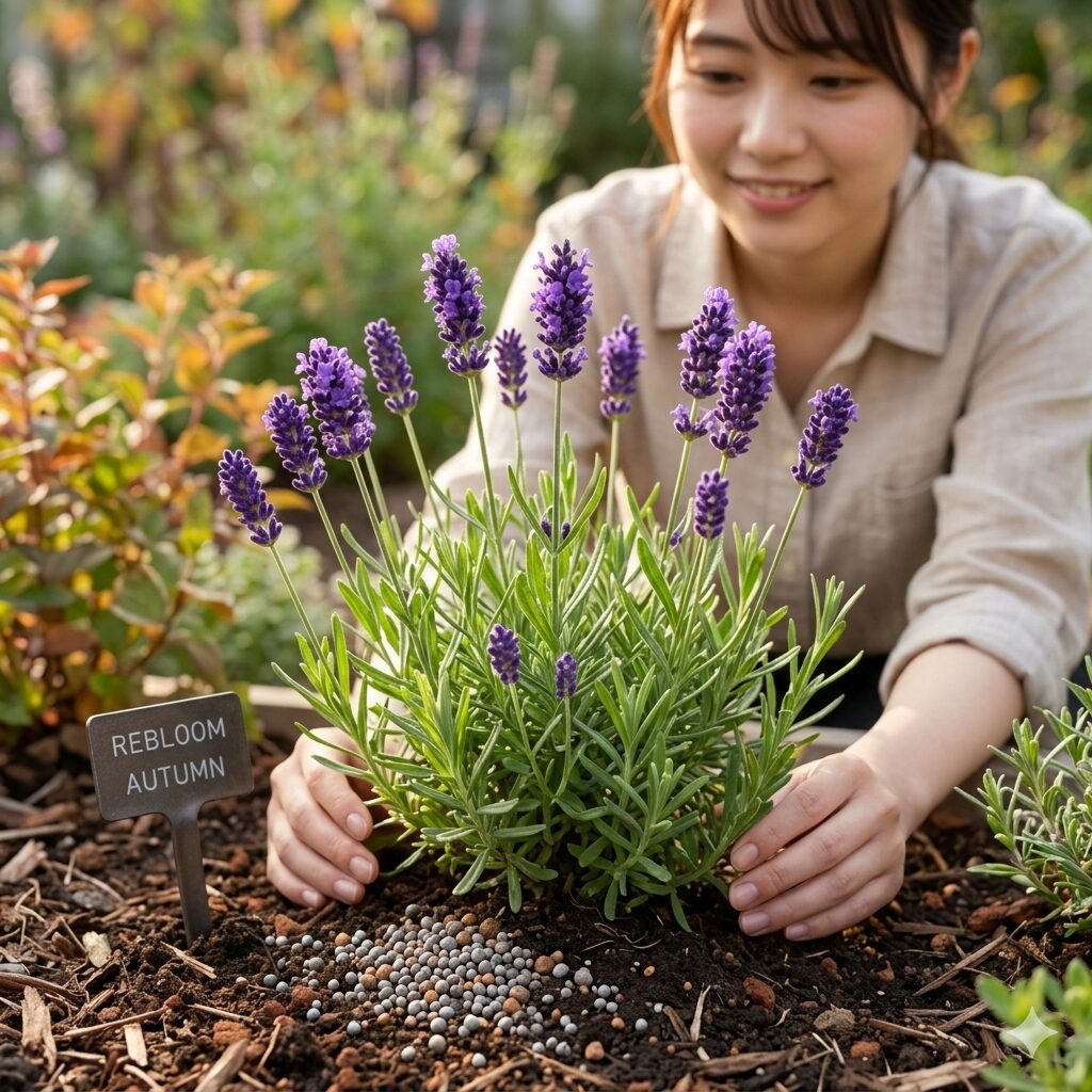 ラベンダー 収穫したら5 適切な管理によって秋に再び開花したラベンダーの二番花