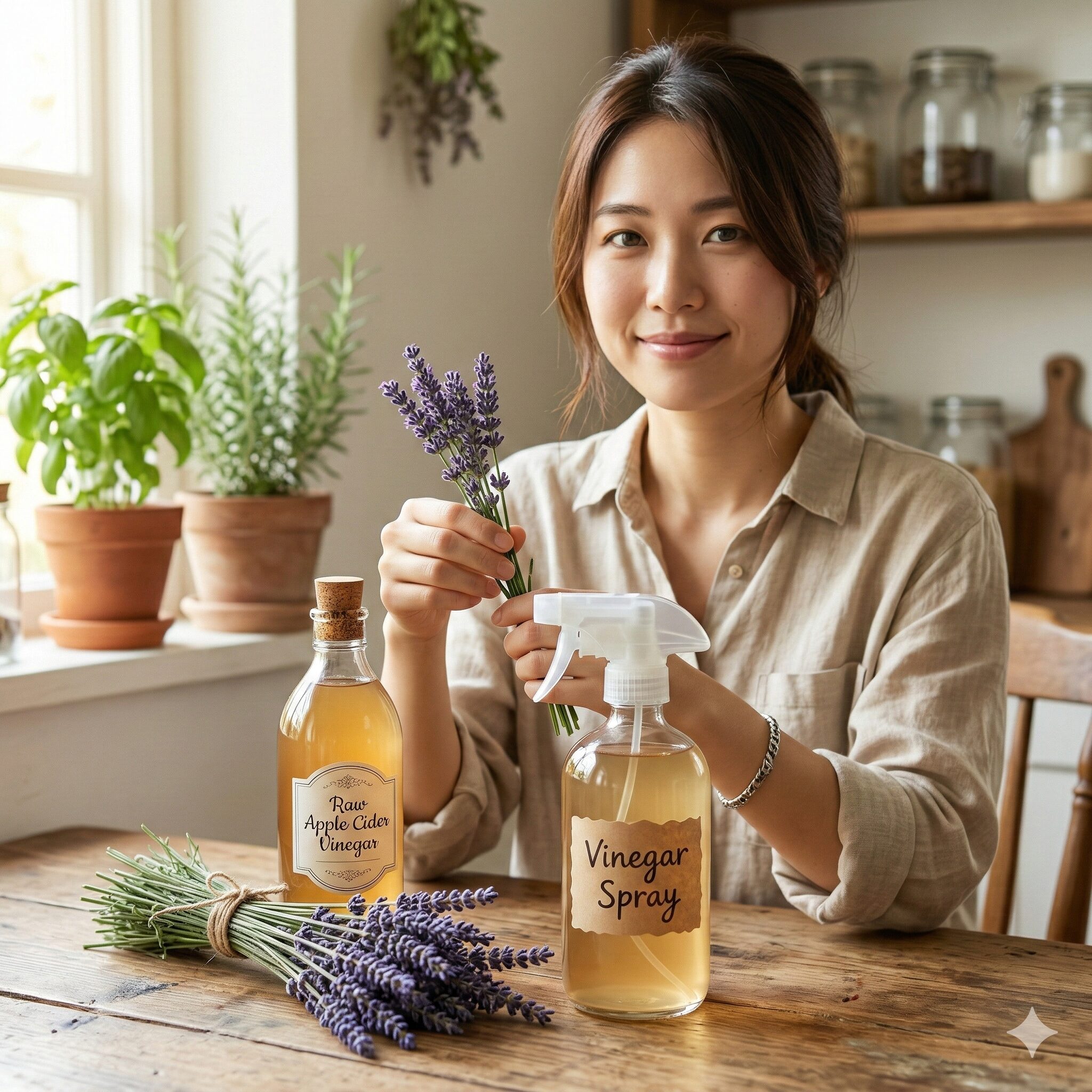 ラベンダー 虫 寄ってくる7　家庭で作れるお酢を使った安心なラベンダー用防虫スプレーの材料