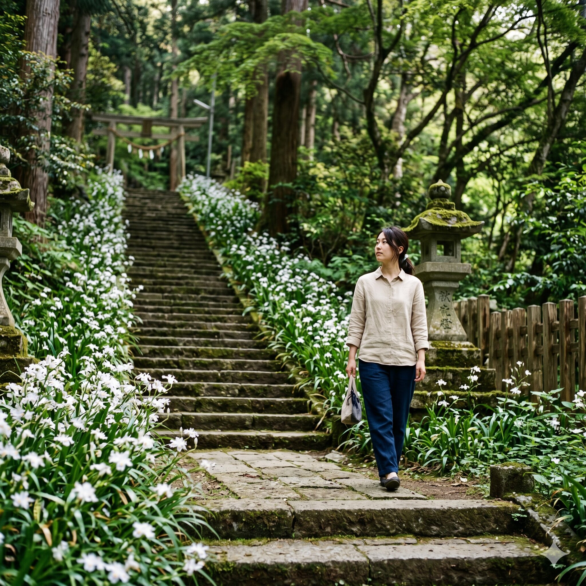 シャガ 開花時期9　八王子周辺の神社で見られる新緑とシャガの群生による絶景スポット