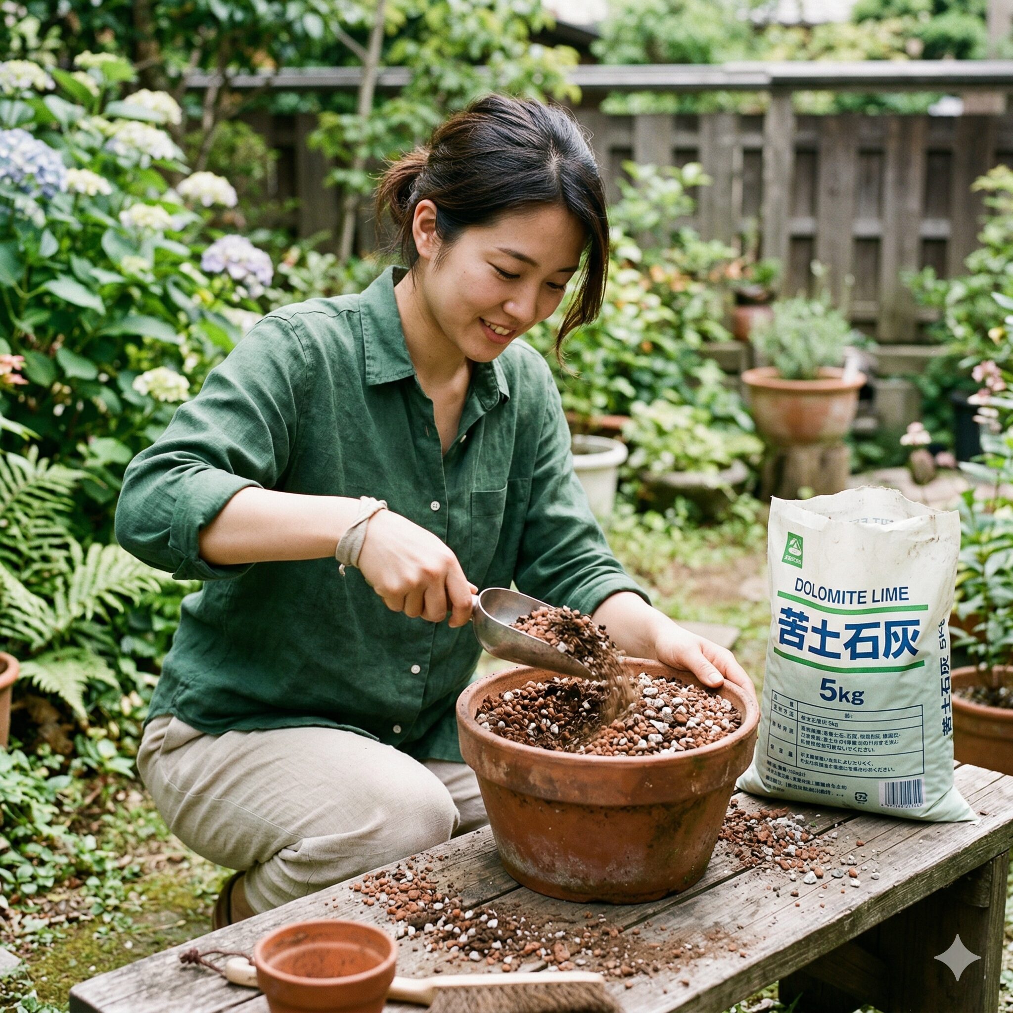 スカビオサ ドラムスティック4　スカビオサの栽培に適した水はけの良いアルカリ性配合土の作り方