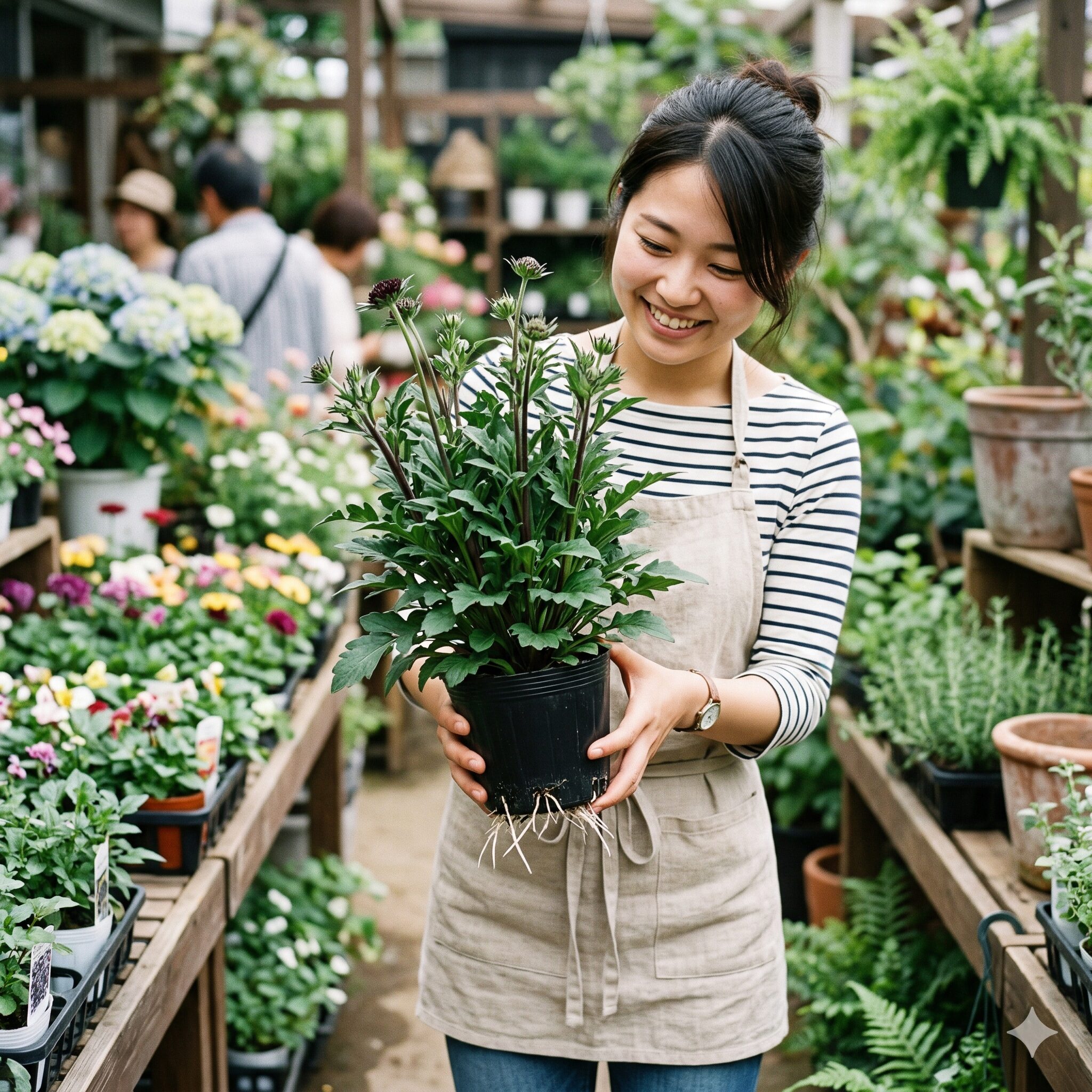 スカビオサ ブラックナイト3　園芸店で選ぶべき健康的で勢いのあるスカビオサ ブラックナイトの苗