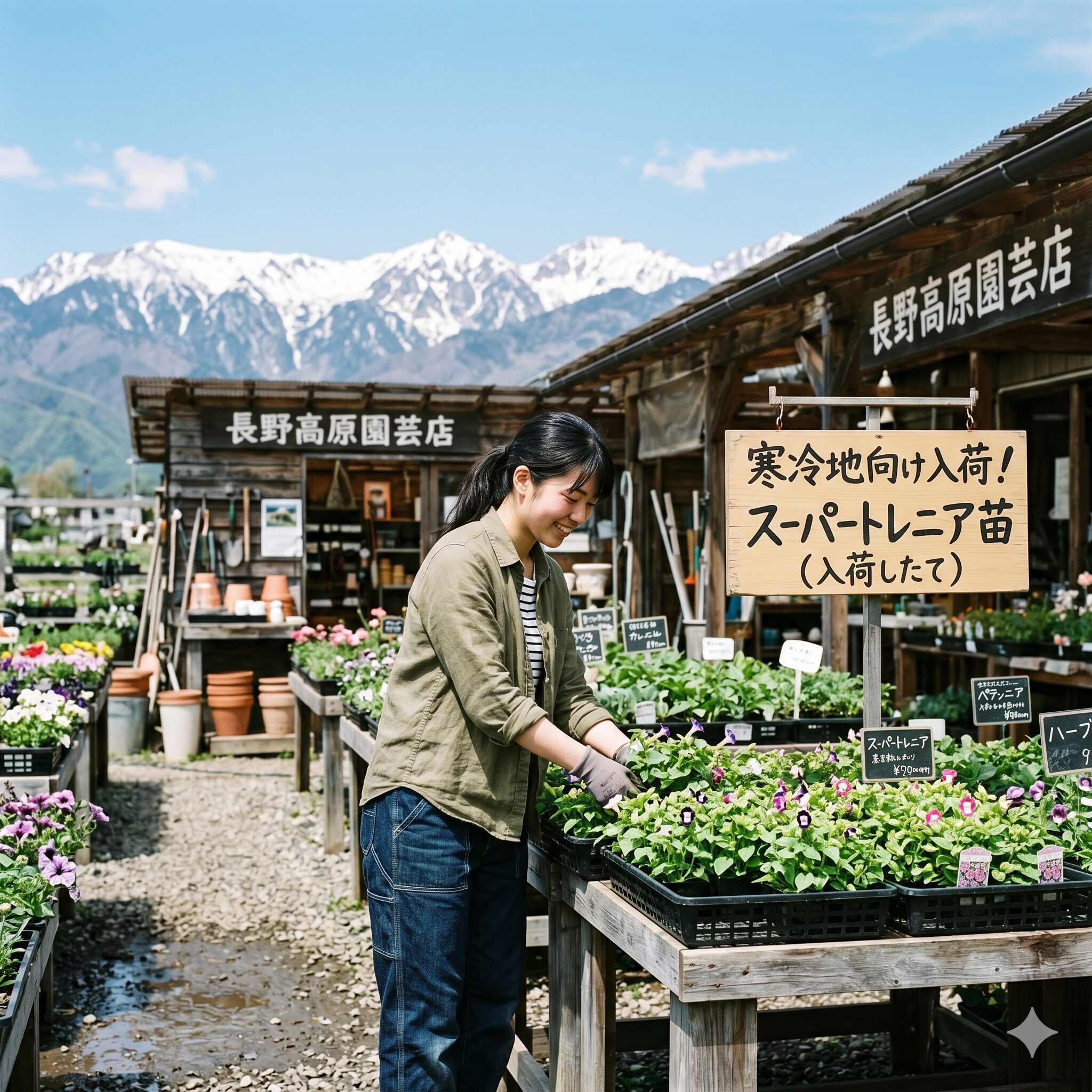 スーパー トレニア 販売 時期5　寒冷地の気候に合わせて5月中旬以降に入荷された新鮮なスーパートレニアの苗