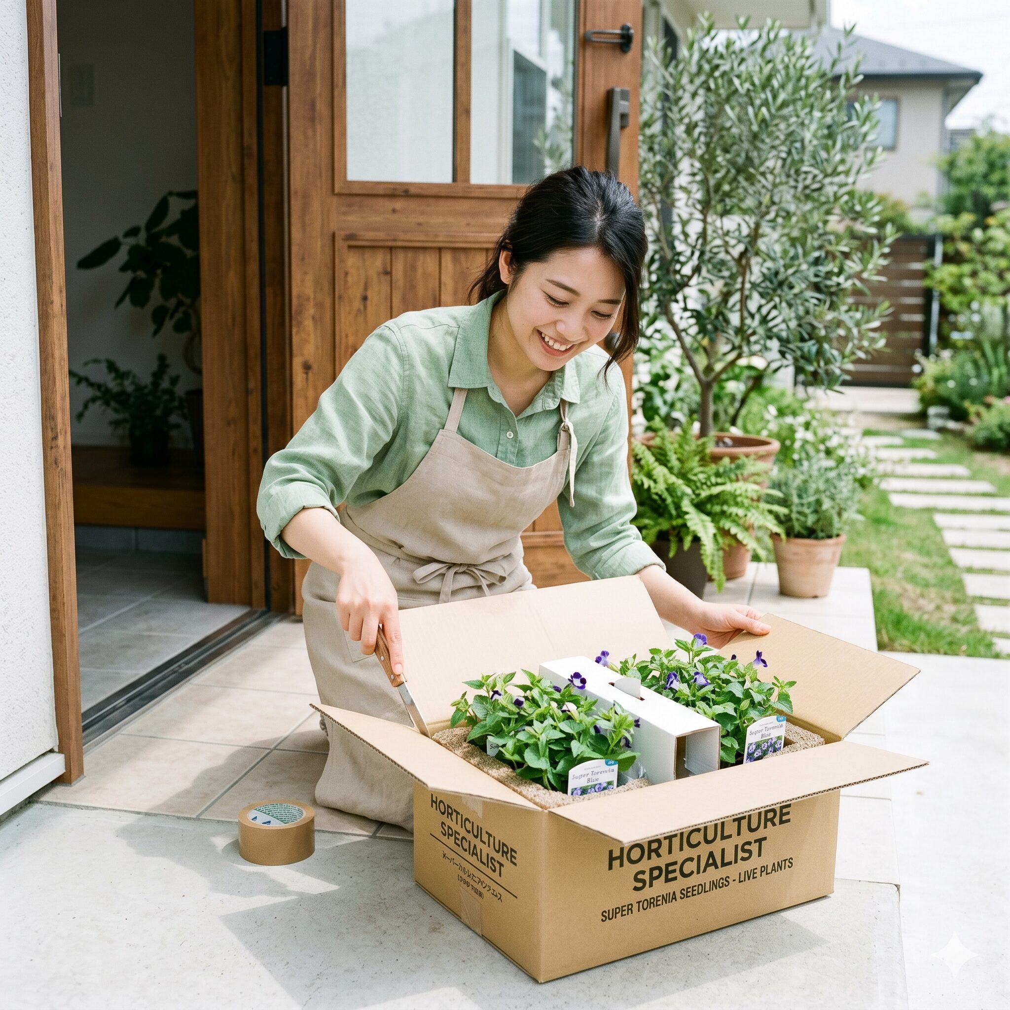 スーパー トレニア 販売 時期6　オンラインショップから丁寧に梱包されて届いたスーパートレニアの苗