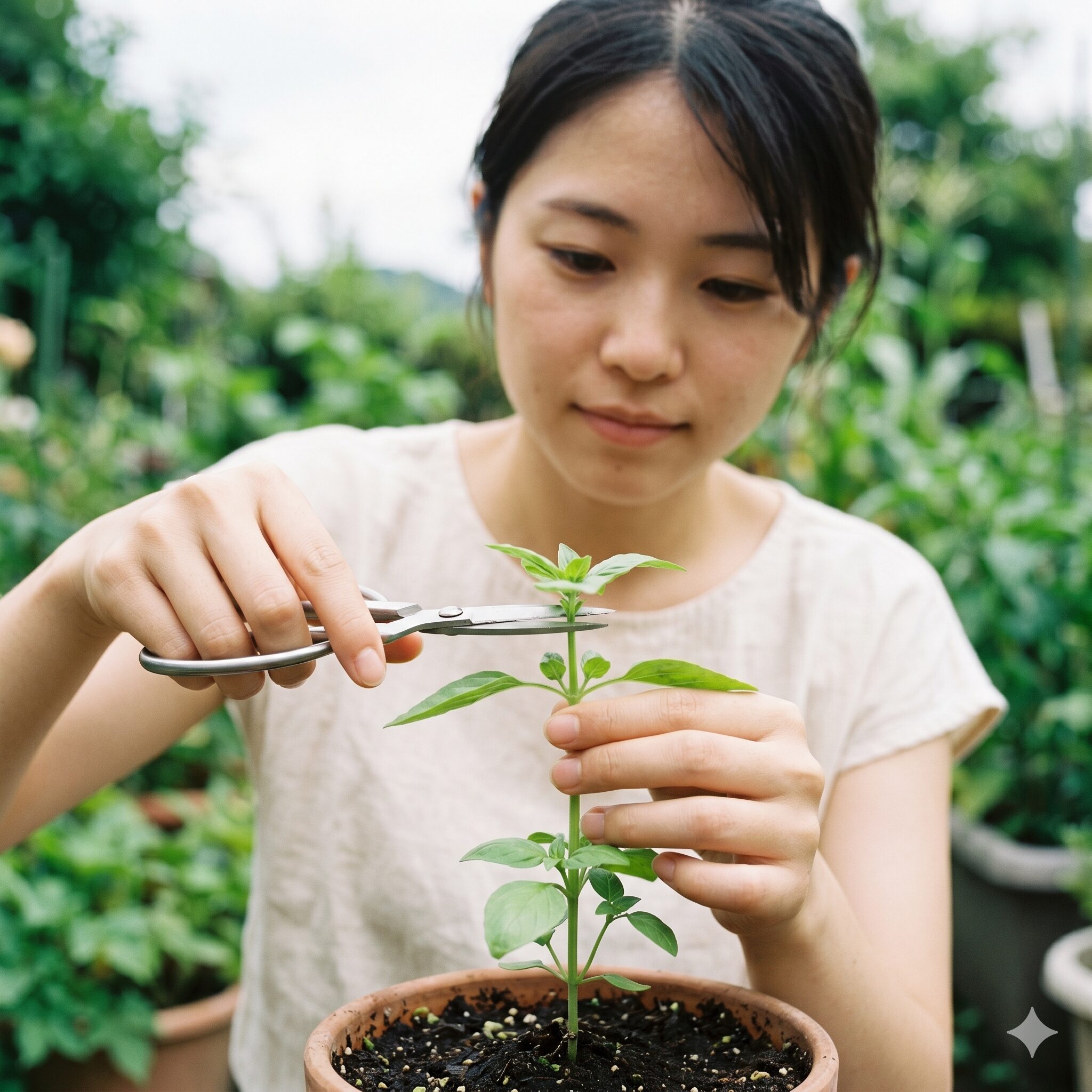 スーパー トレニア 販売 時期8　スーパートレニアの枝数を増やし満開にするための正しい摘心作業の手順