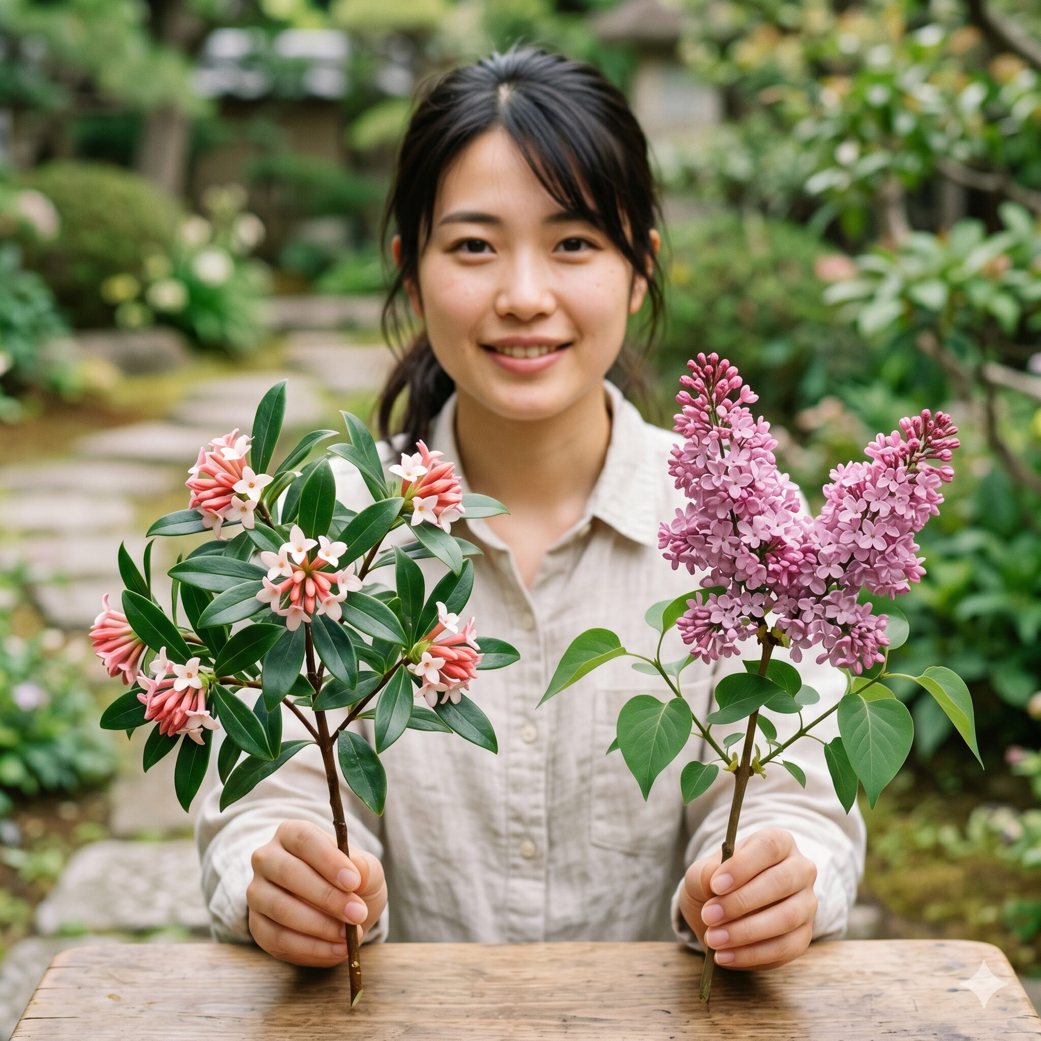 バラ ダフネ 欠点9　ロサオリエンティスの人気品種「ダフネ」と「シュリンクス」の花色比較
