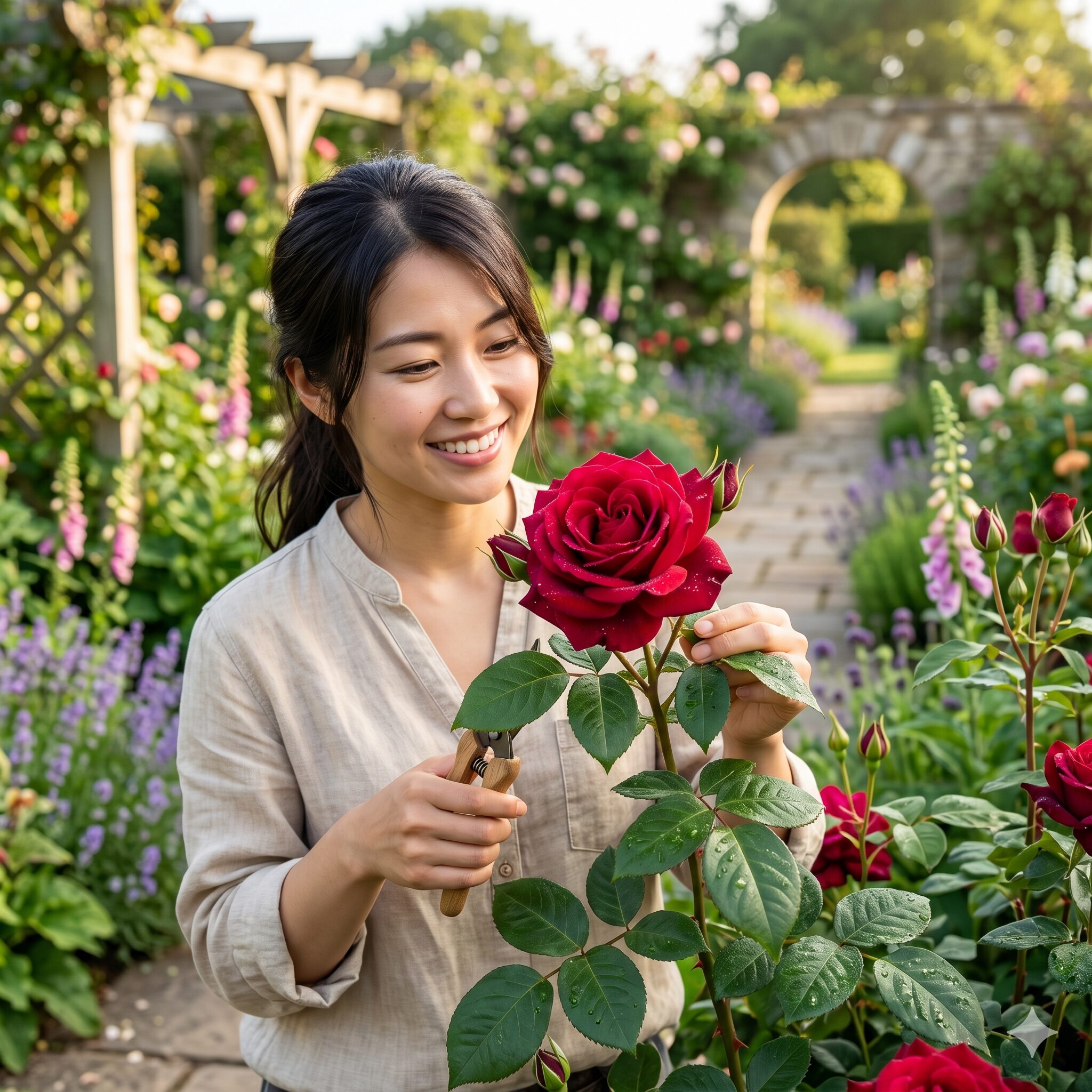 バラ 殺虫剤 ローテーション1　薬剤ローテーションで守られた健康で美しい満開のバラの花