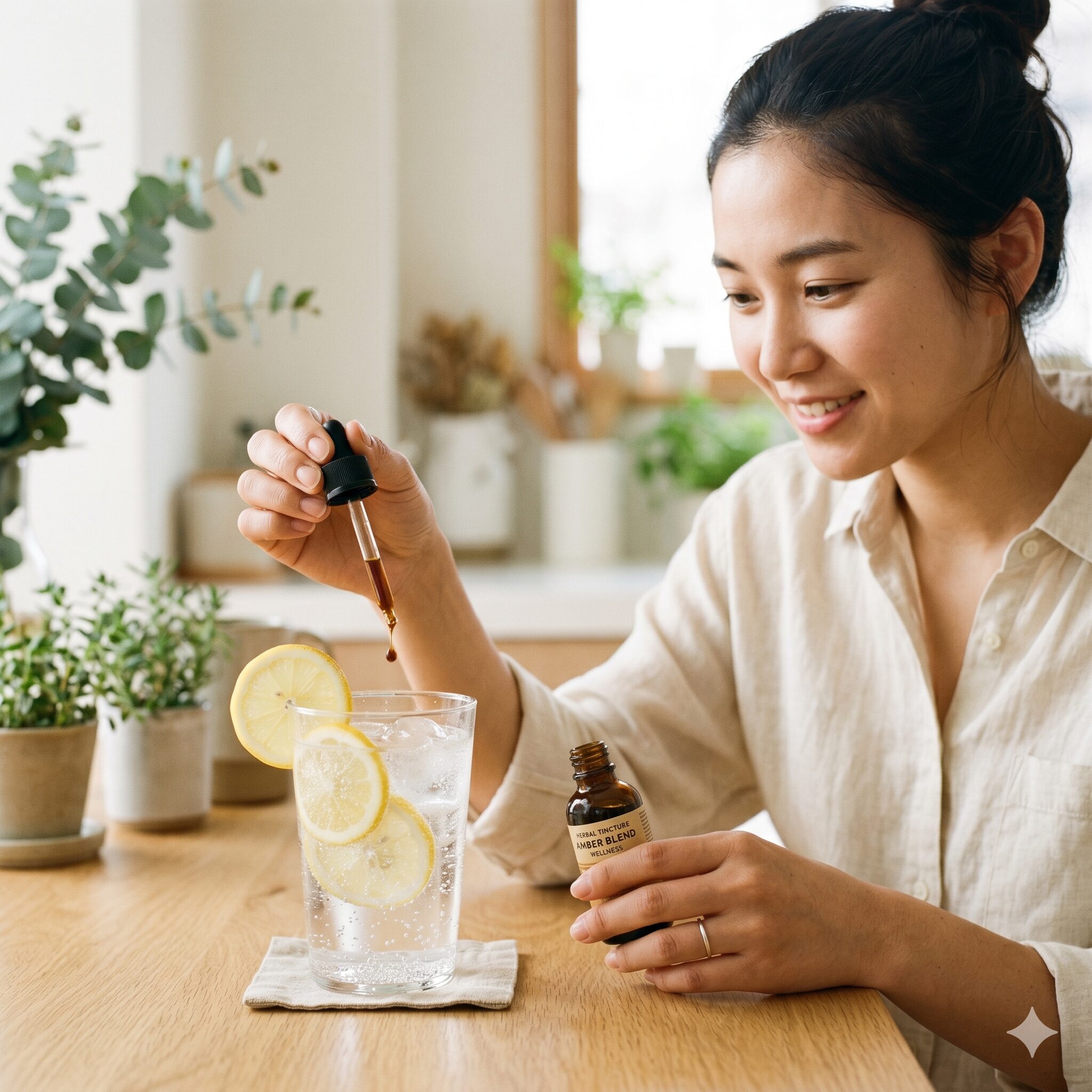 ローズマリーチンキ 効能6　健康維持のためにローズマリーチンキを炭酸水に入れて飲む活用例