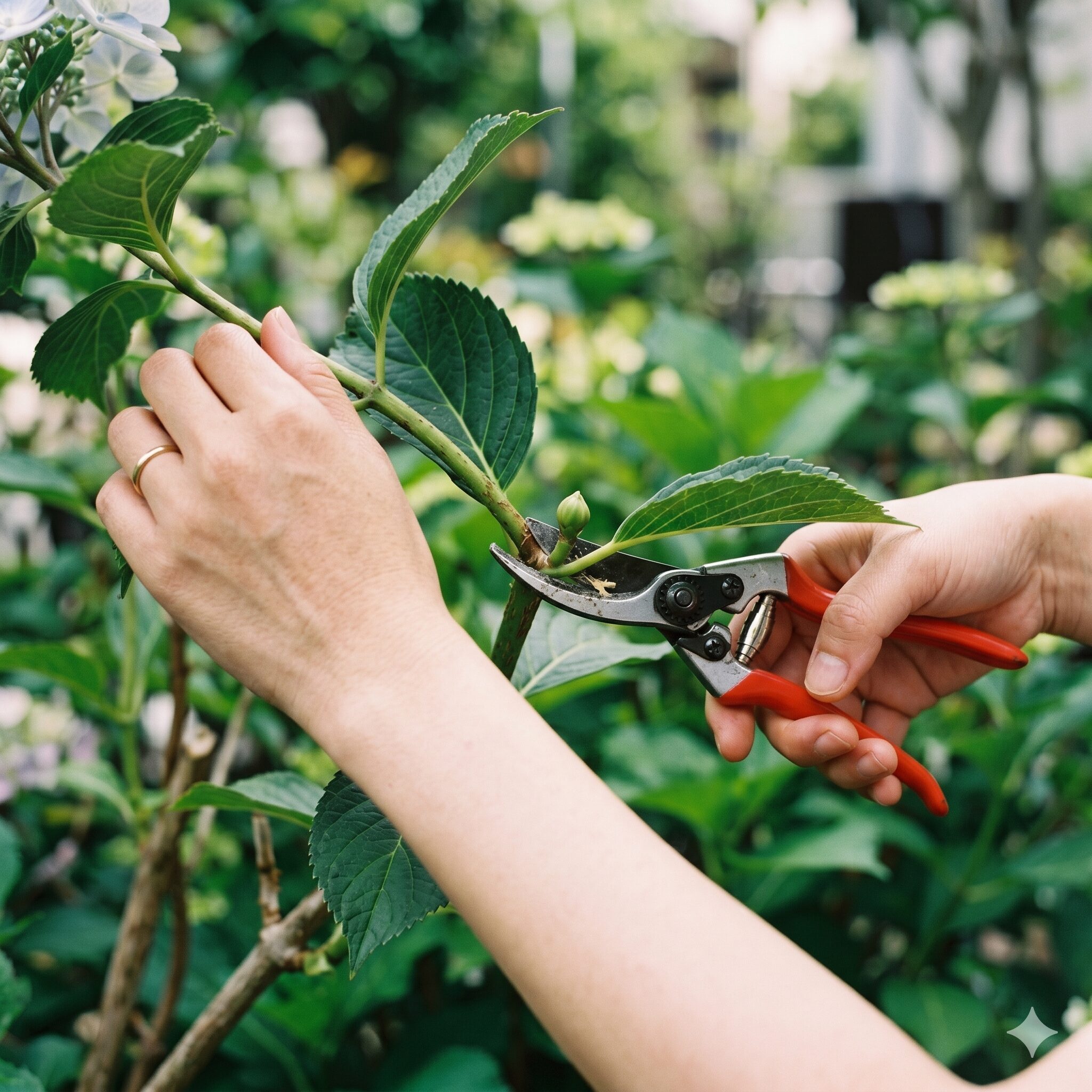 紫陽花 いつ咲く7　翌年の開花を確実にするための紫陽花の正しい剪定位置