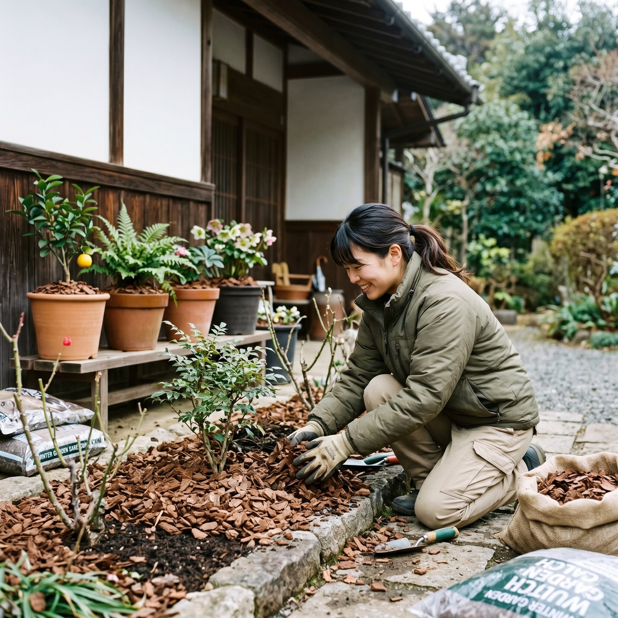 紫陽花を植える時期6　八王子などの寒冷地で行う、紫陽花を植える時期の後に大切な冬越しの防寒対策