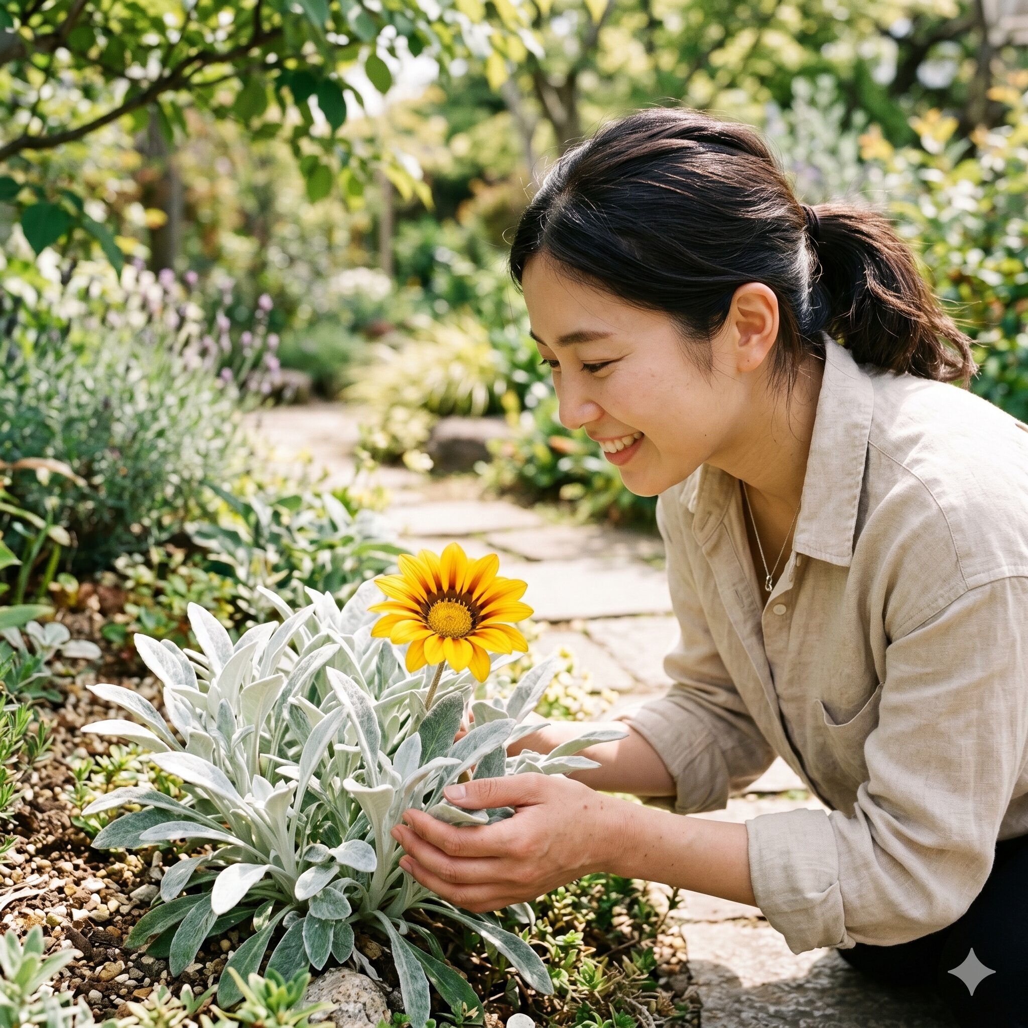 ガザニア 花が咲かない3　銀葉が美しいガザニアの品種シルバーフォックス。葉の特徴と開花特性。