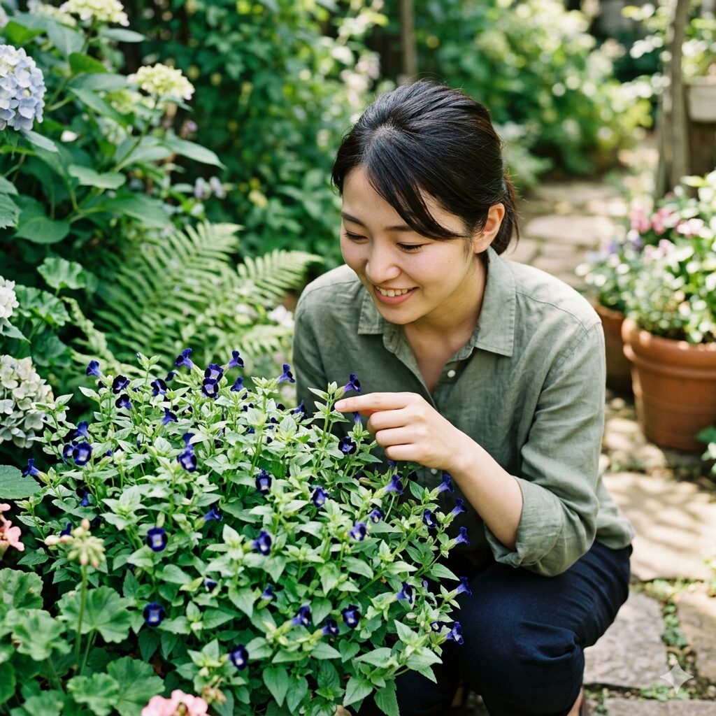 トレニア カタリーナ5　セルフクリーニング機能で花がらが残らず常に綺麗なトレニア・カタリーナの株元