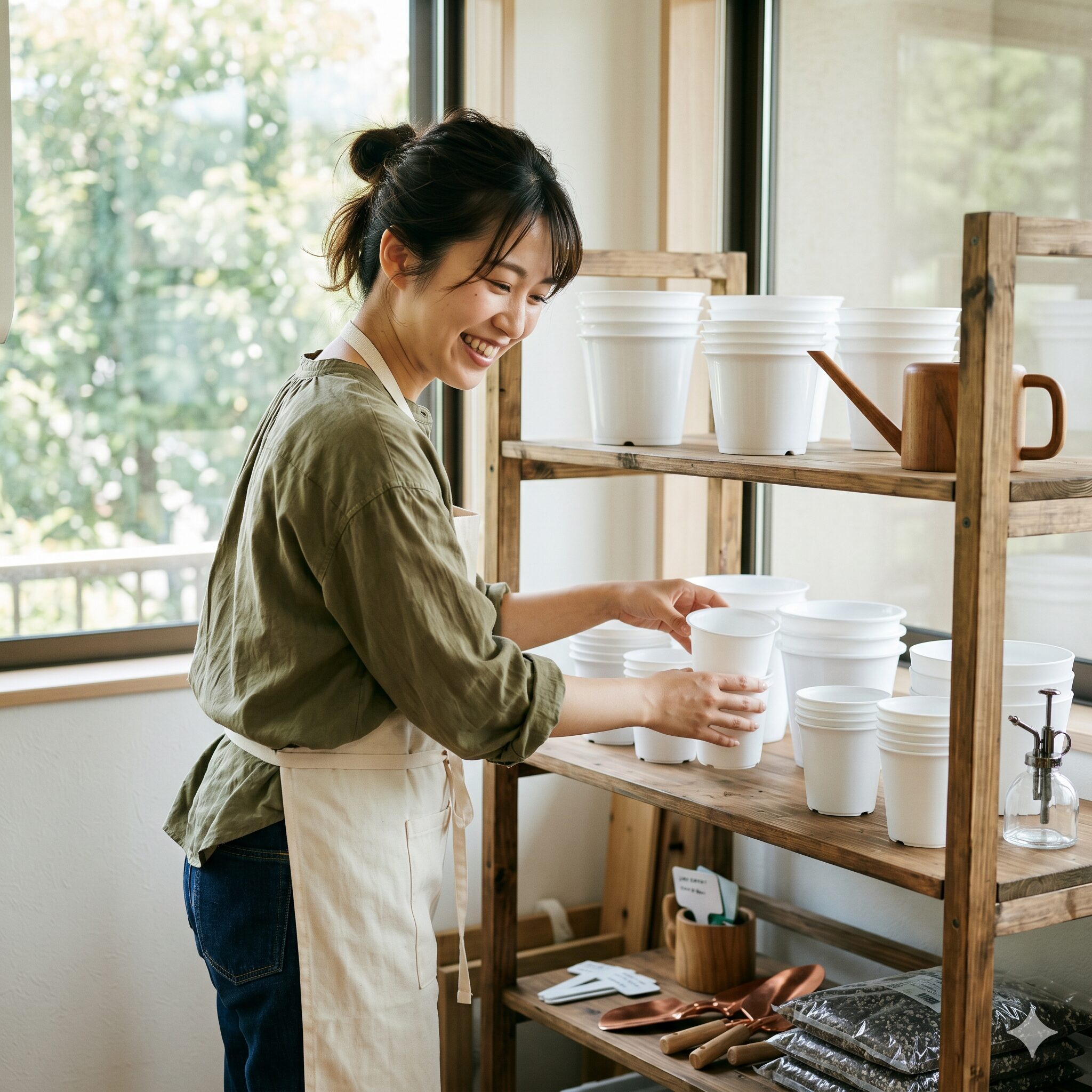 ポーチュラカ ウェル デル マニー 育て方6　100円ショップのプラスチック鉢を活用した低コストな多肉植物栽培の様子