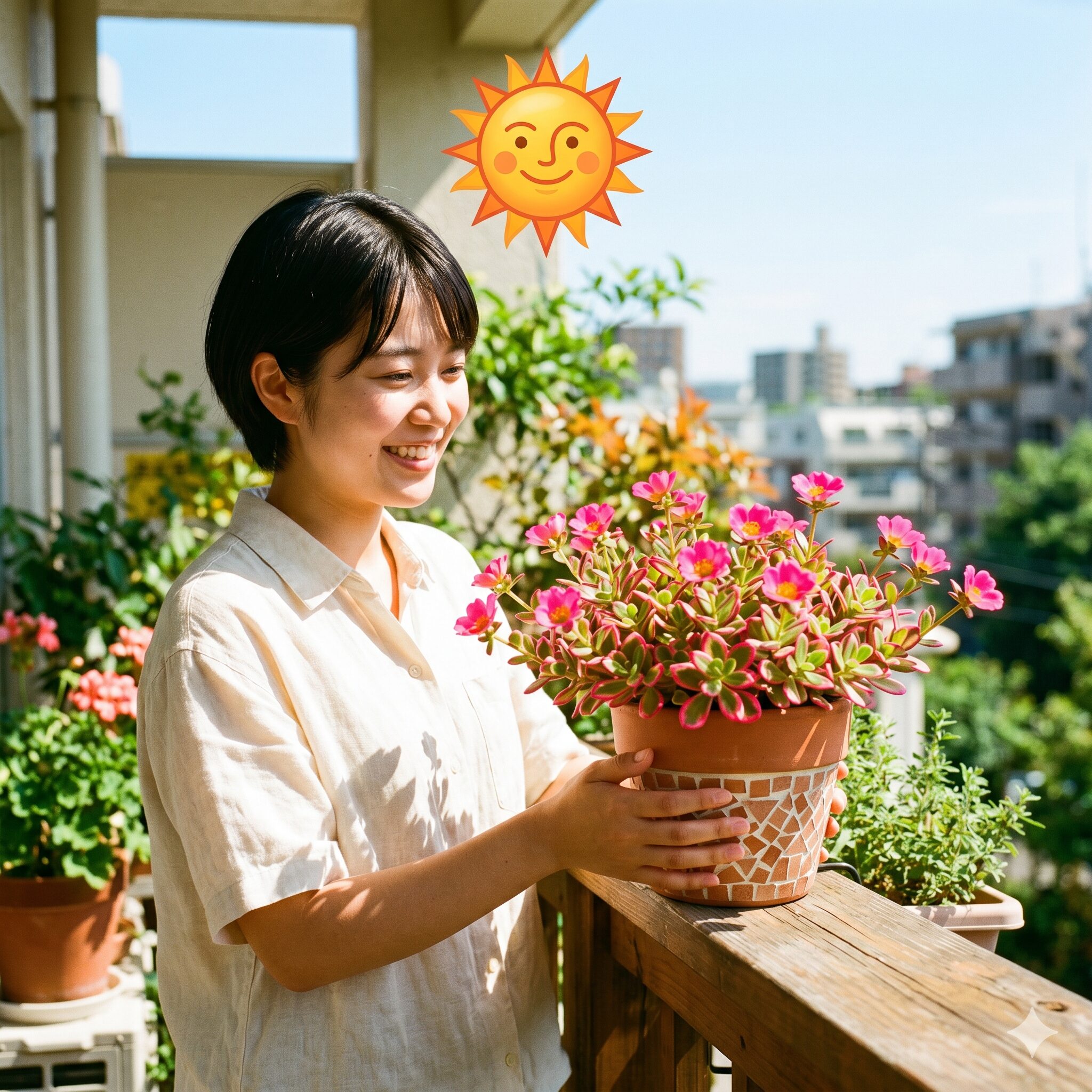 ポーチュラカ マジカルキューティー6　夏の直射日光をたっぷり浴びて元気に花を咲かせるポーチュラカマジカルキューティー