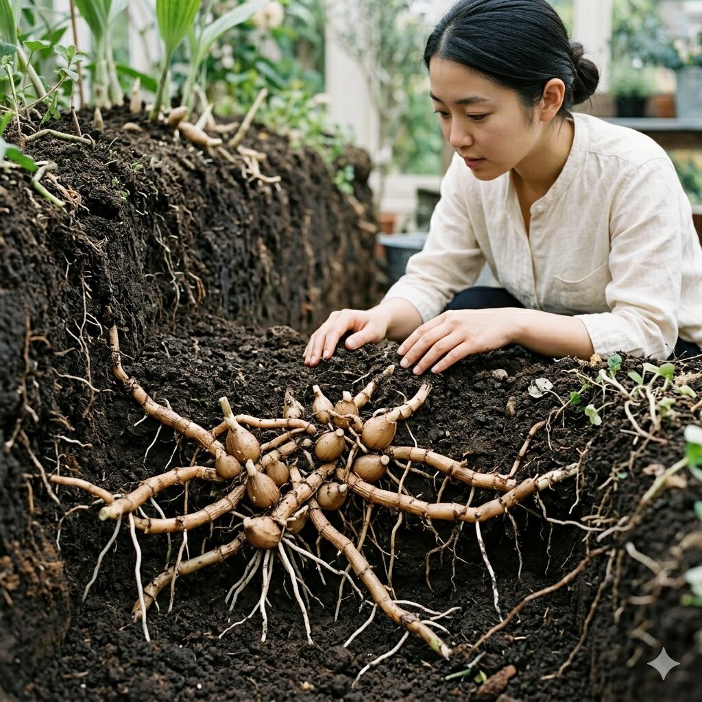 紫蘭 毒性10 地植え(庭植え)の際に対策を怠ると強固な地下茎とバルブで庭の土壌を占拠し、他の繊細な植物を駆逐してしまう紫蘭(シラン)の驚異的な繁殖力の生態。