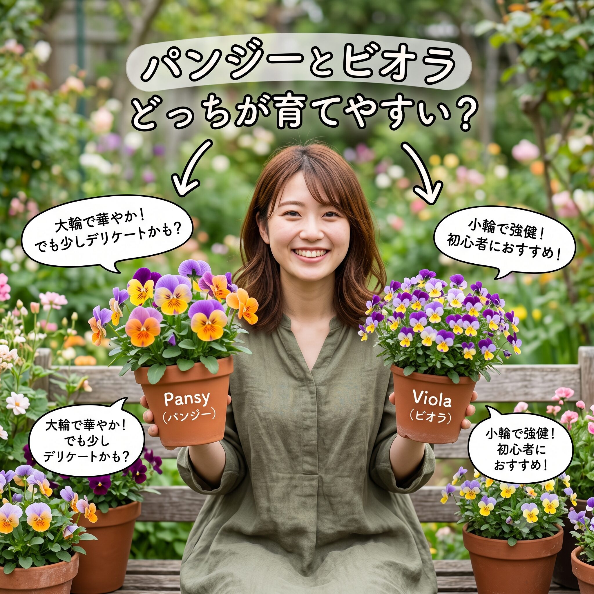 パンジーとビオラどっちが育てやすい