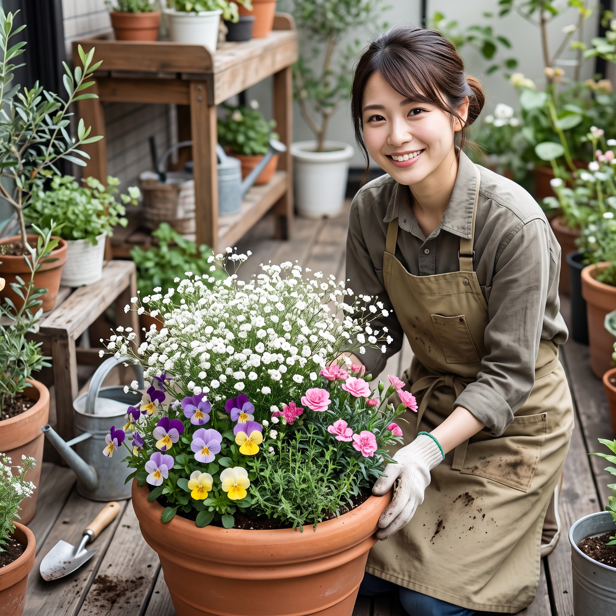 かすみ草 寄せ植え 相性
