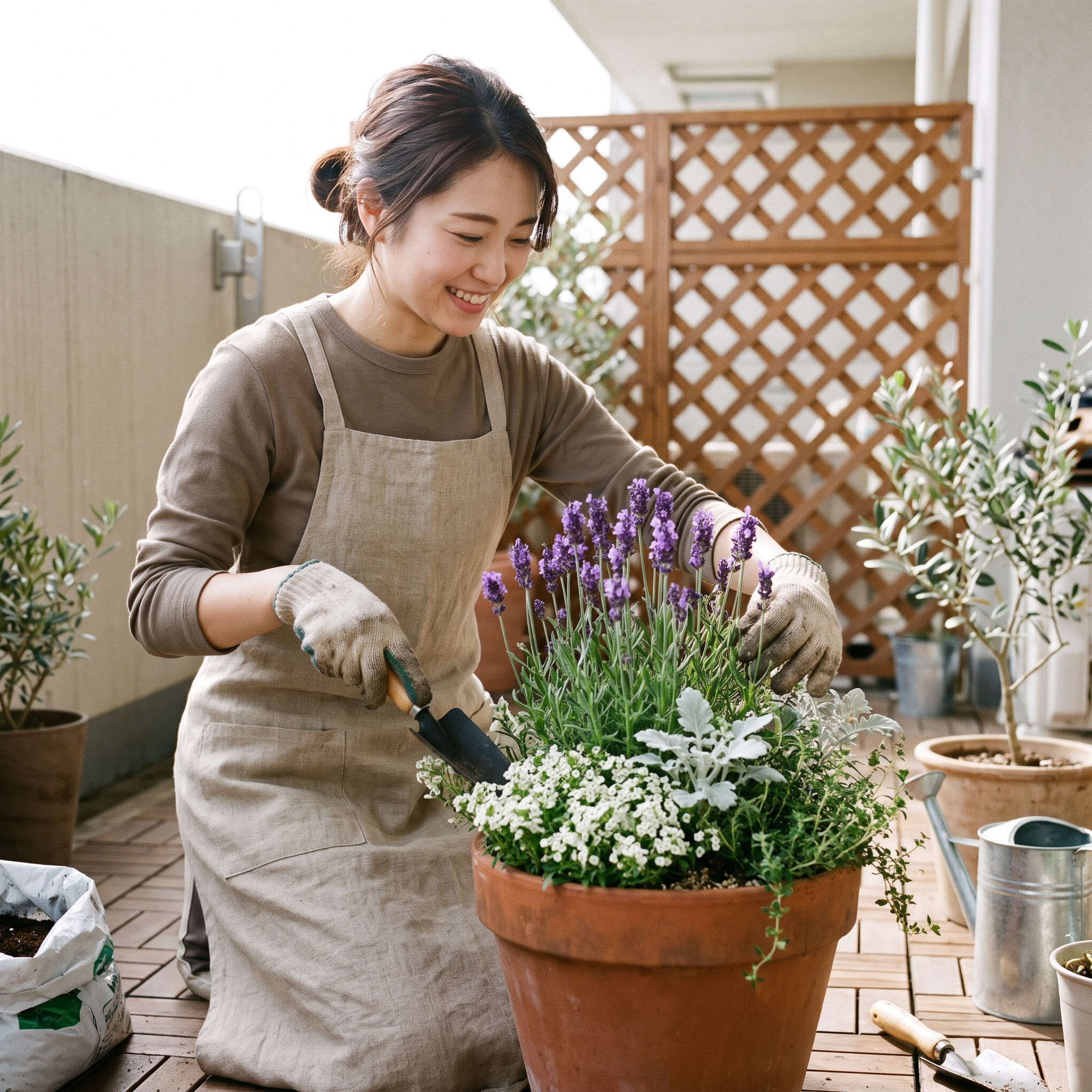 ラベンダー 寄せ植え 相性